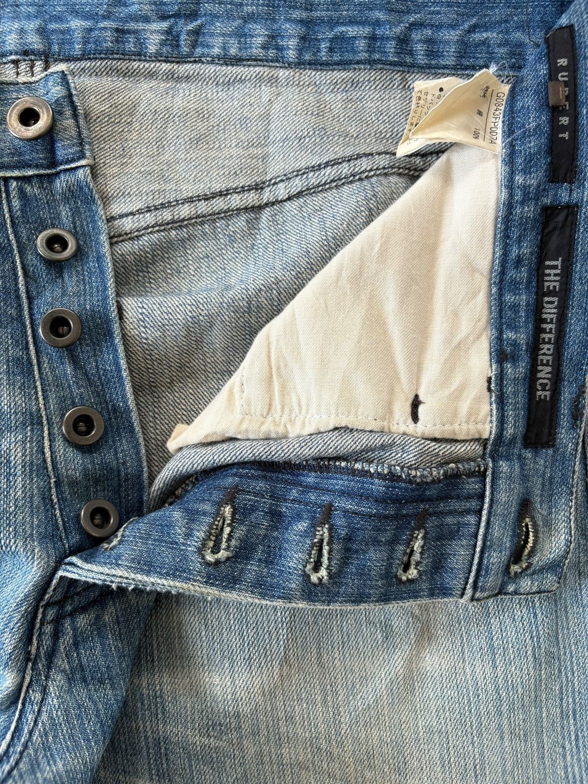 If Six Was Nine Japanese Rupert The Difference Patched Distress Baggy Jeans Size US 34 / EU 50 - 7 Thumbnail