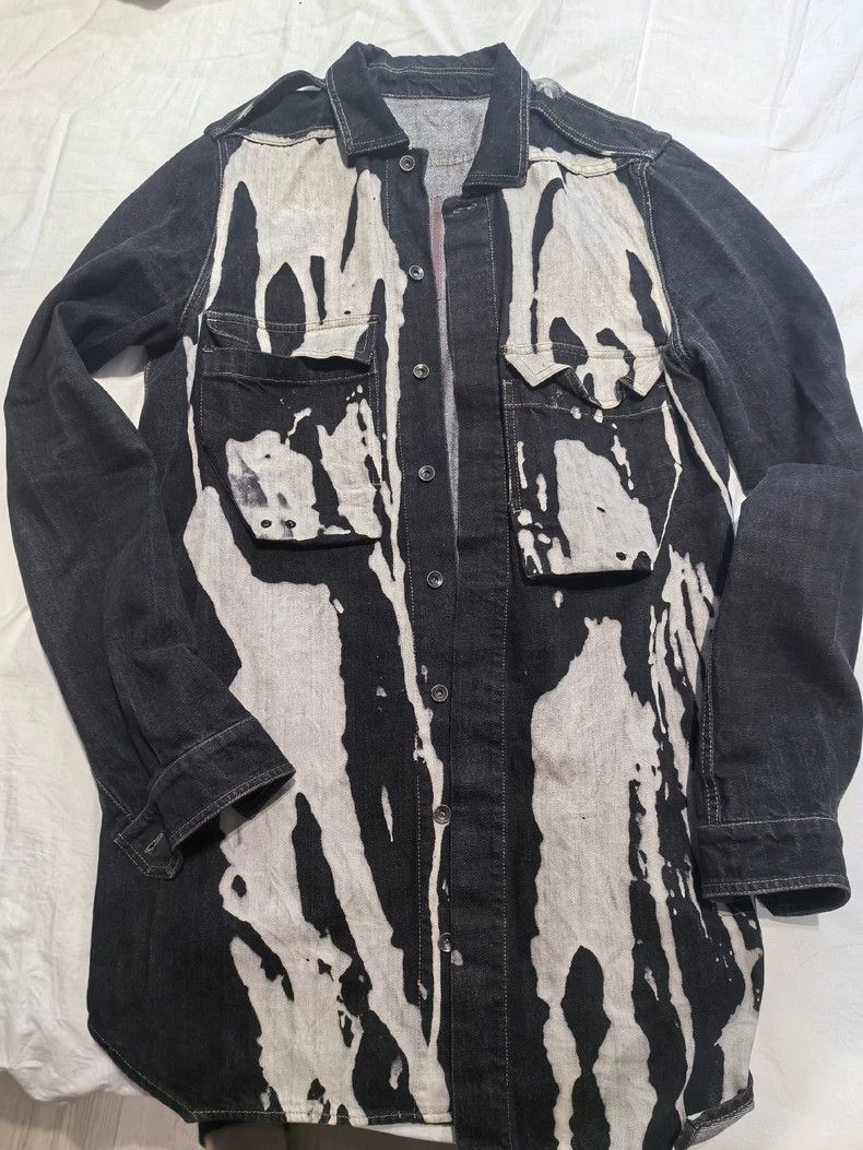 Rick Owens Rick Owens Drkshdw Splatter Denim Jacket Size US L / EU 52-54 / 3 - 1 Thumbnail