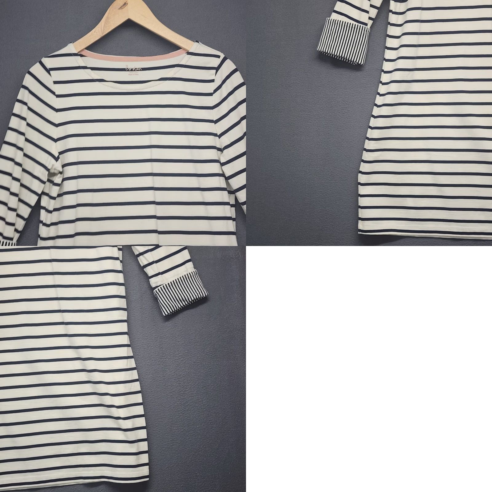 Boden Boden Dress Womens Medium Blue White Striped Nautical Cotton Dress Knee Length Shift Womens M Blue White Striped Nautical Cotton Size M / US 6-8 / IT 42-44 - 8 Thumbnail