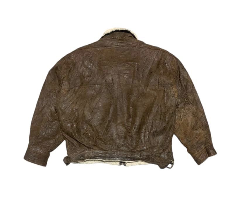 Vintage Vintage Military Bomber Leather Jacket Size US L / EU 52-54 / 3 - 5 Thumbnail