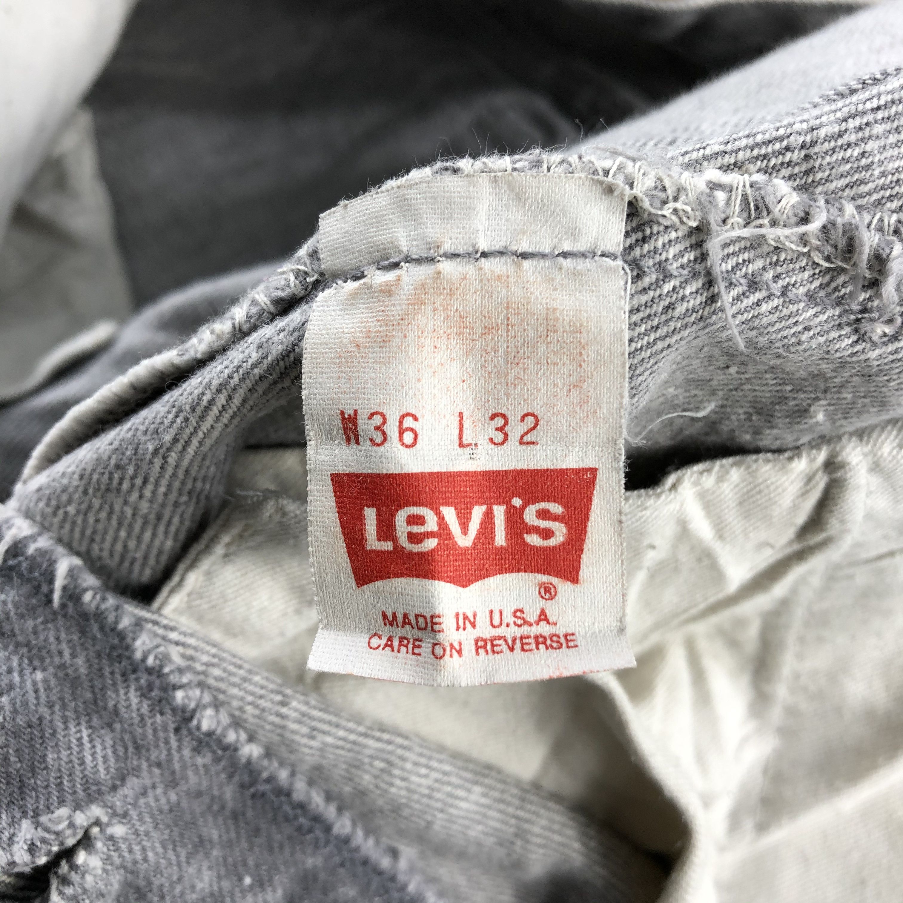 Levi's 90s Vintage Ash Gray Levis 501 Jeans-J2614 Size US 34 / EU 50 - 9 Thumbnail