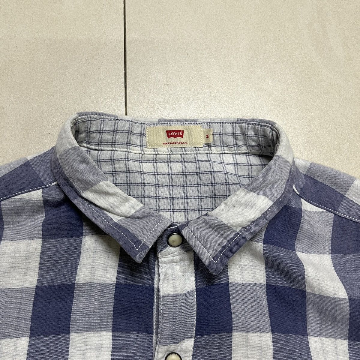 Levi's × Levi's Made & Crafted × Levi's Vintage Clothing Levis Linen Checkered Button Shirt Size US S / EU 44-46 / 1 - 6 Thumbnail