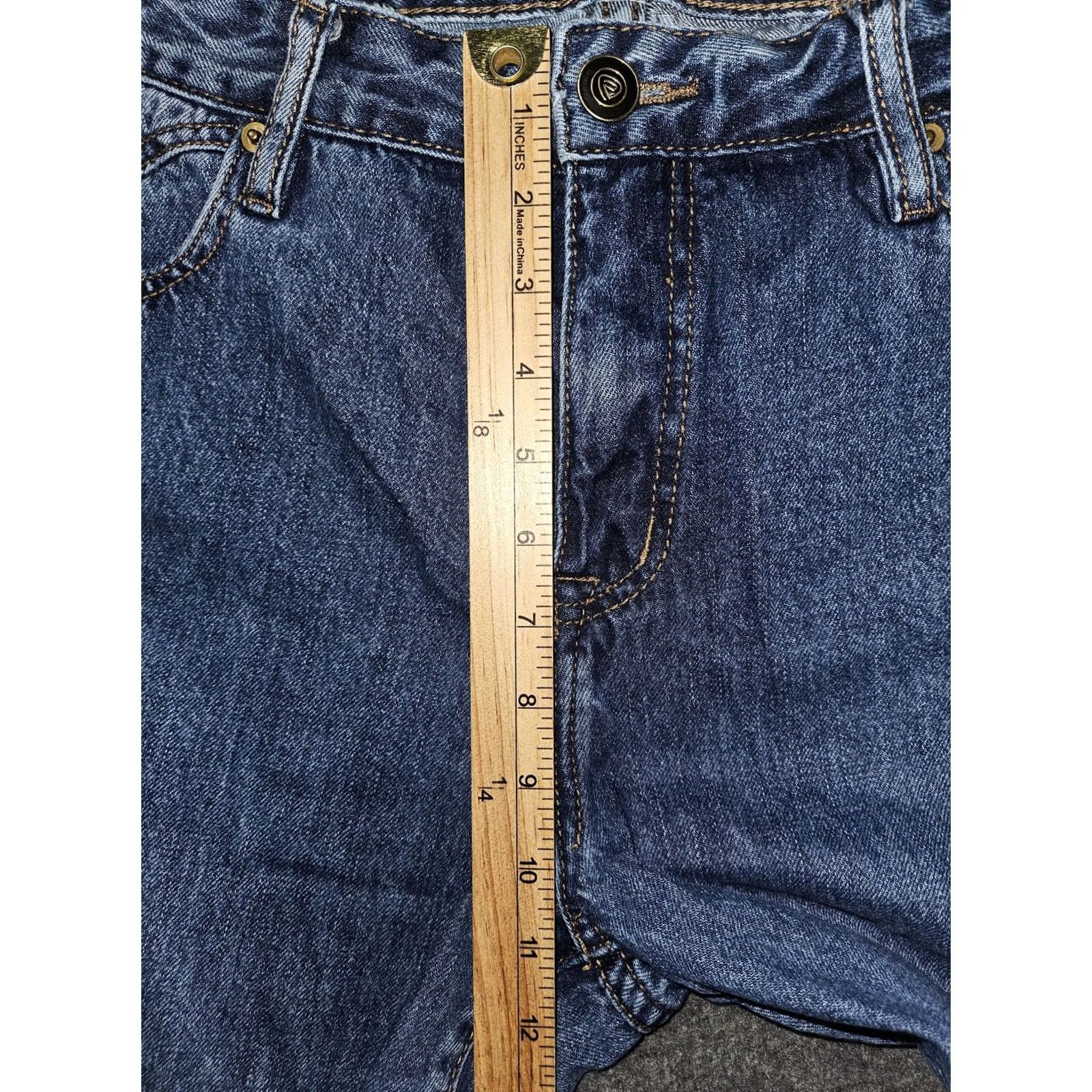Vintage Rock & Roll Denim Jeans Womens 31x32 Blue Medium Wash High Rise Bootcut Size 24" / US 00 / IT 34 - 4 Thumbnail
