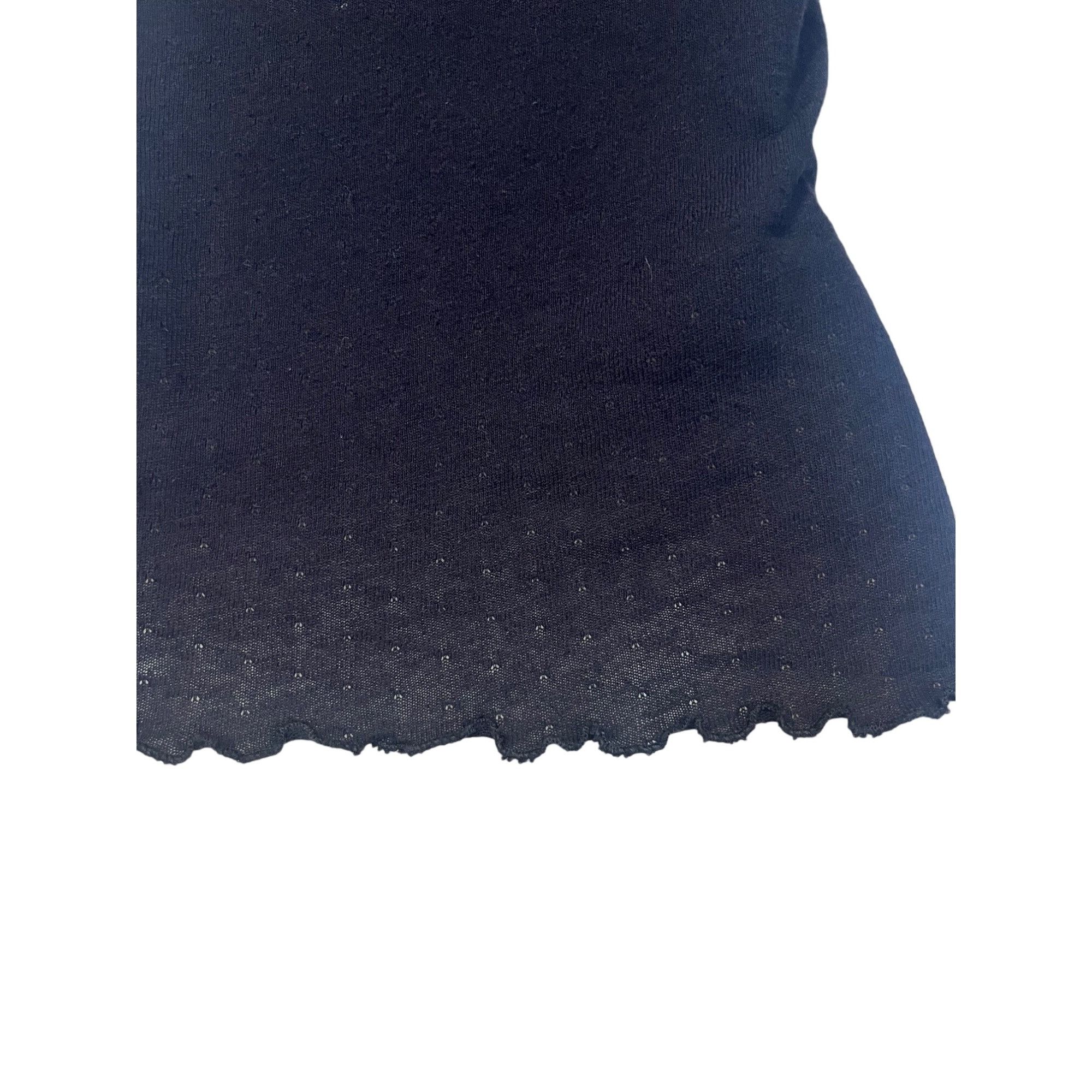 Other Treasure & Bond Lettuce Edge Pointelle Tank Top, Black, Sz. Size XL / US 12-14 / IT 48-50 - 10 Thumbnail