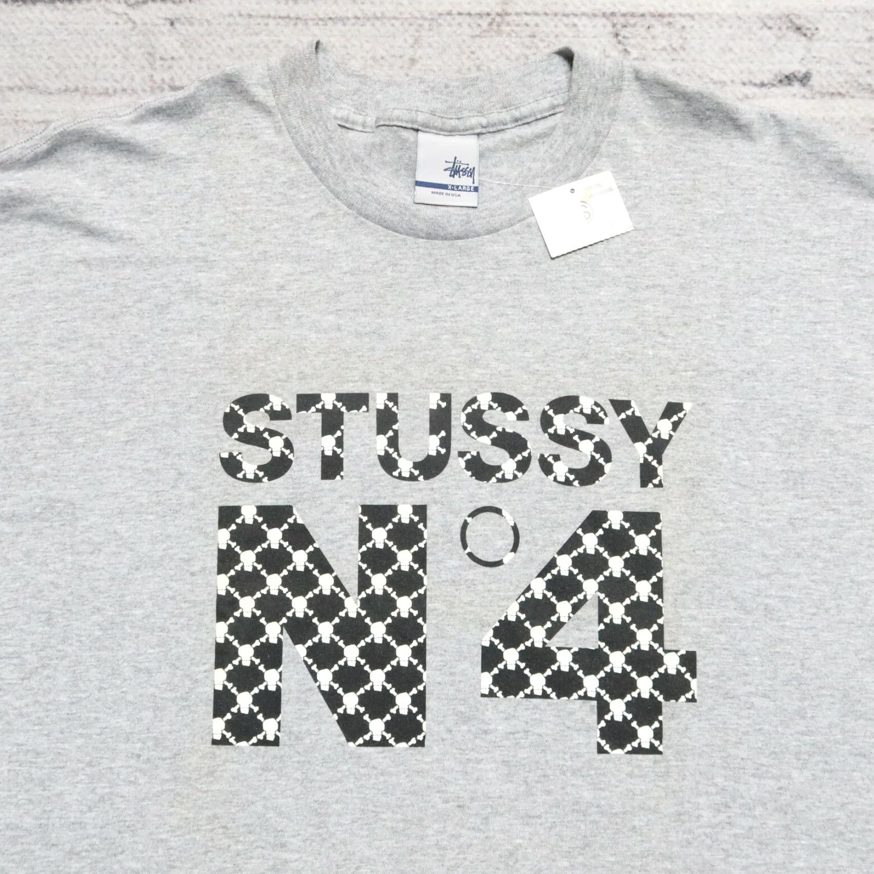 Vintage Vintage Stussy Shirt XL Heather Grey Deadstock No.4 Logo Shirt Mens XS? Size US XL / EU 56 / 4 - 2 Thumbnail