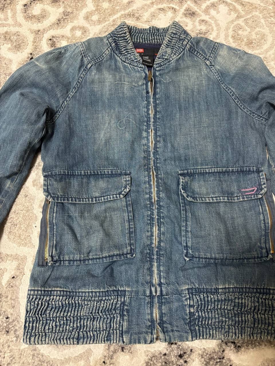 Diesel Diesel Made in Italy Vintage Denim Bomber Jacket - Small Size US S / EU 44-46 / 1 - 6 Thumbnail