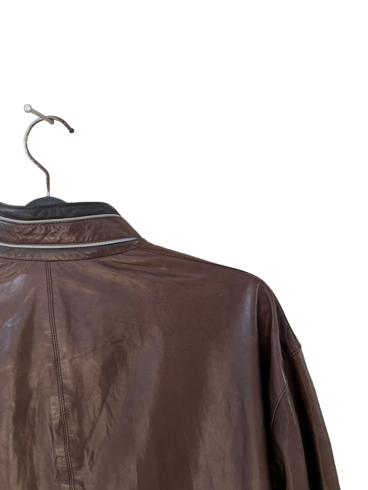 Ermenegildo Zegna Zegna Sport Patina Brown Leather Jacket Size US XXL / EU 58 / 5 - 17 Thumbnail
