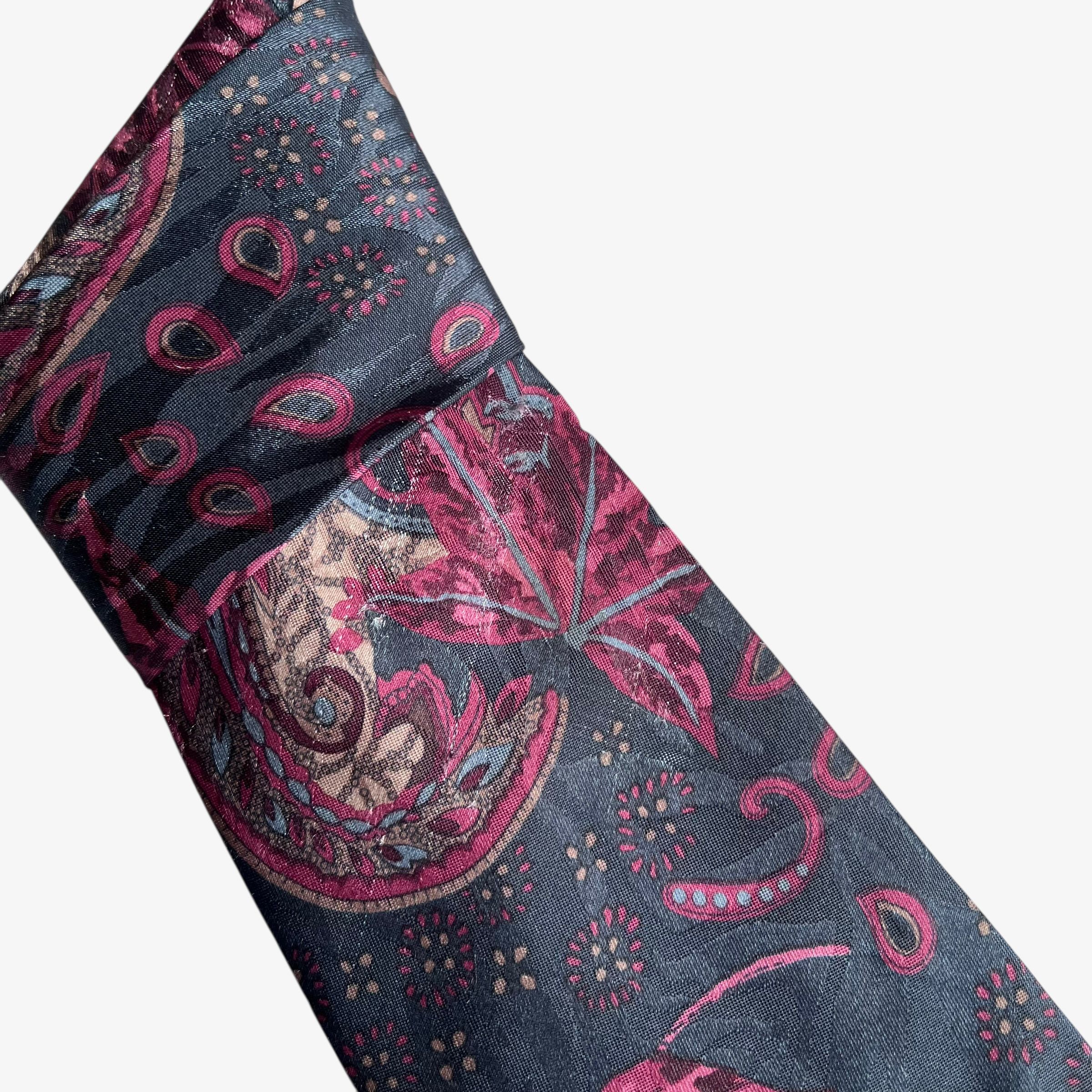 Etienne Aigner Vintage 90s Etienne Aigner Abstract Paisley Floral Silk Tie Size ONE SIZE - 3 Thumbnail
