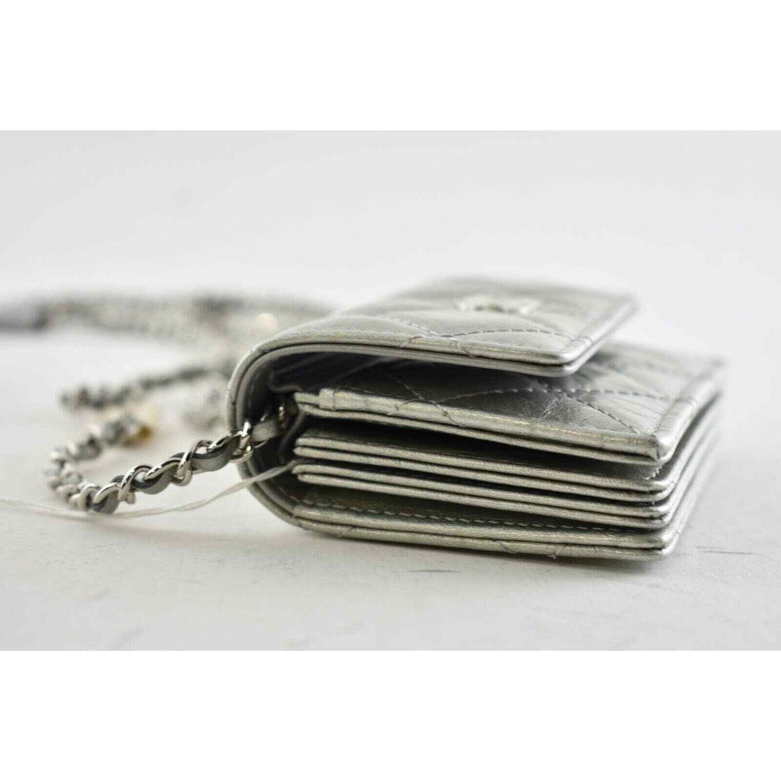 Chanel Chanel Mini Wallet Chain Gold Charm Shoulder Crossbody Bag Size ONE SIZE - 9 Thumbnail