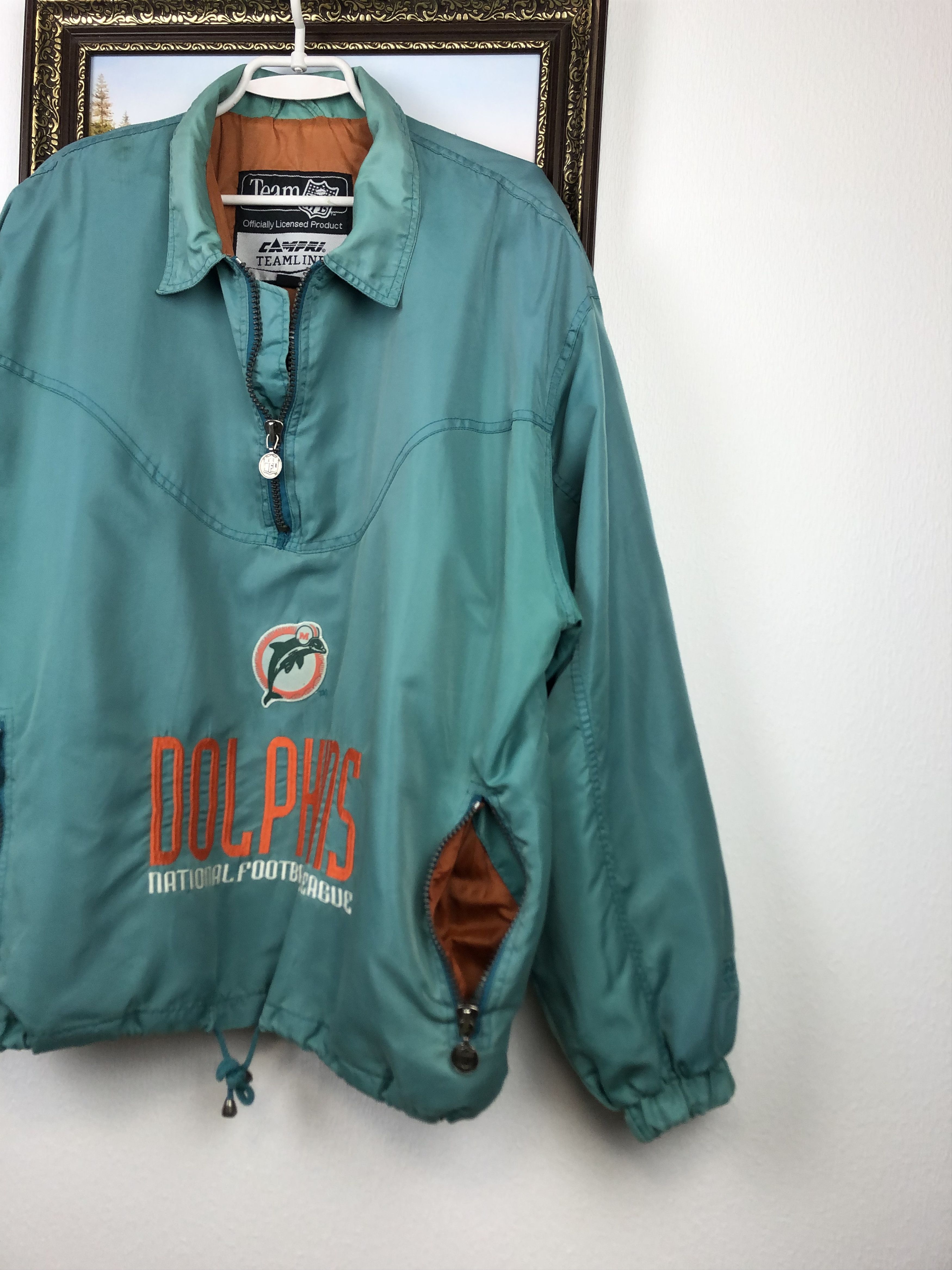 NFL Vintage 90's Miami Dolphins NFL Jacket Mens Bomber Size L Size US L / EU 52-54 / 3 - 6 Thumbnail