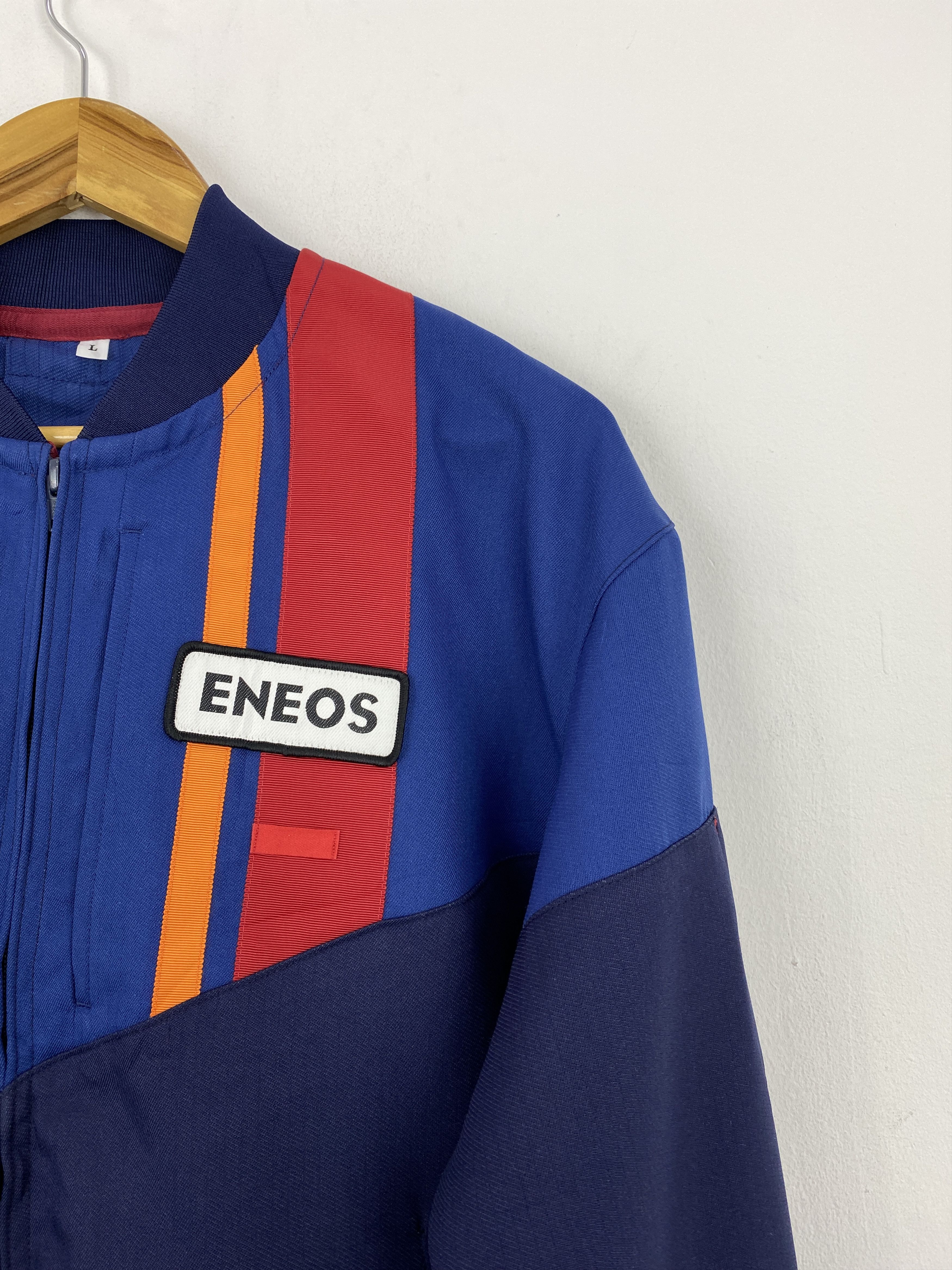 Japanese Brand Vintage Eneos Inital D Racing Workers Jacket J1781 Size US L / EU 52-54 / 3 - 6 Thumbnail