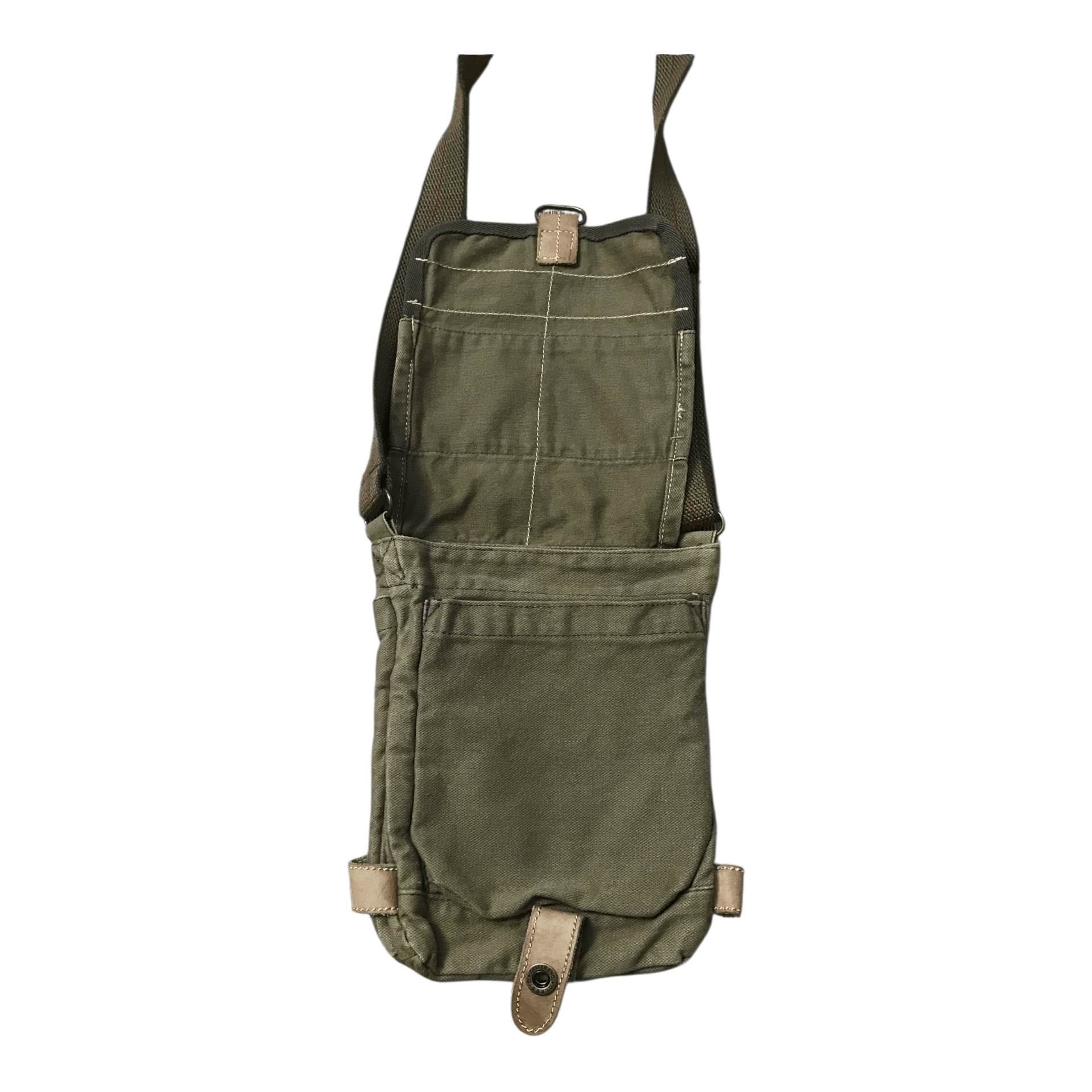 Japanese Brand Old Trend green Army camvas Sling Bag Size ONE SIZE - 2 Thumbnail