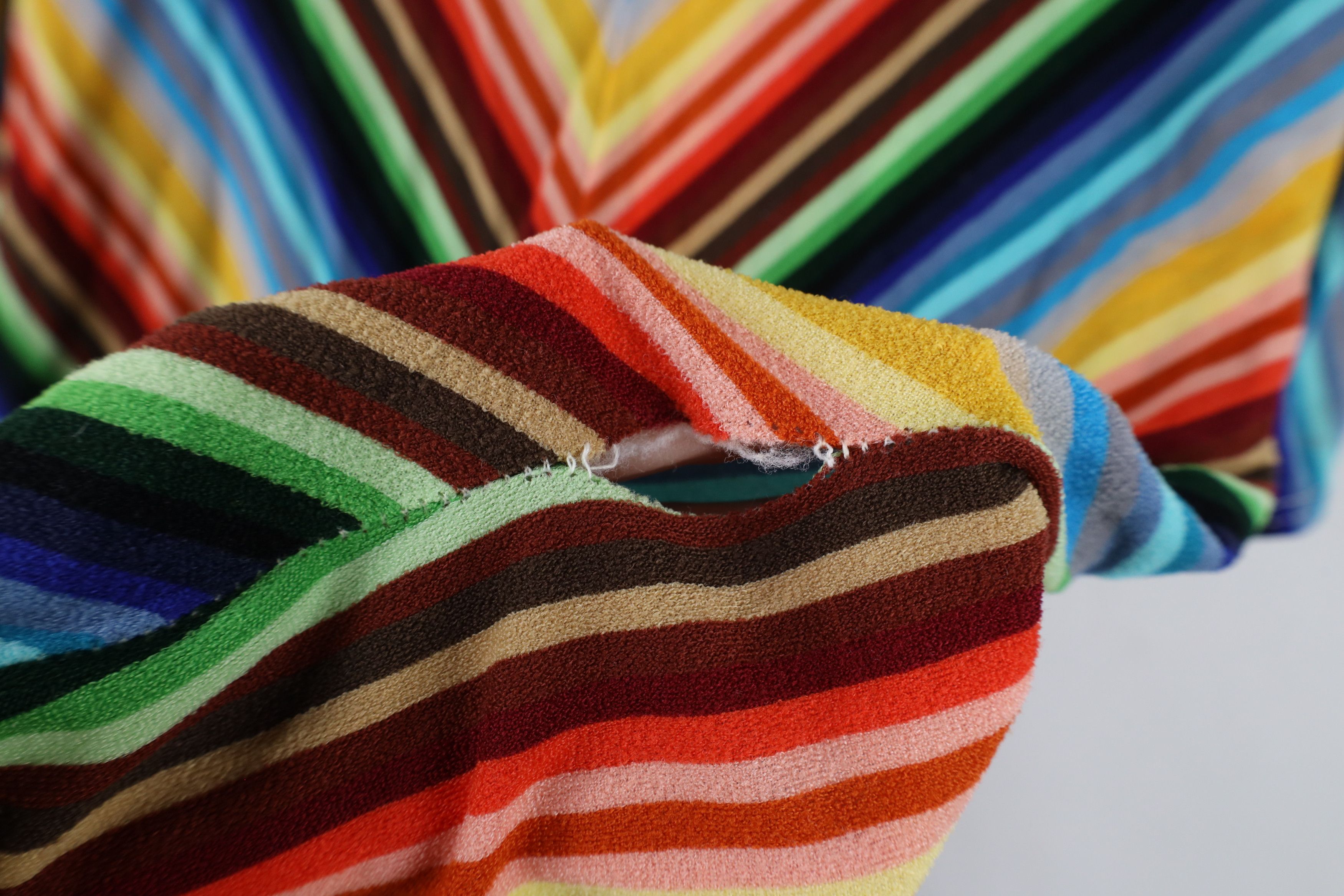 Vintage Vintage 70s Streetwear Rainbow Striped Terry Cloth Polo Size L / US 10 / IT 46 - 13 Thumbnail