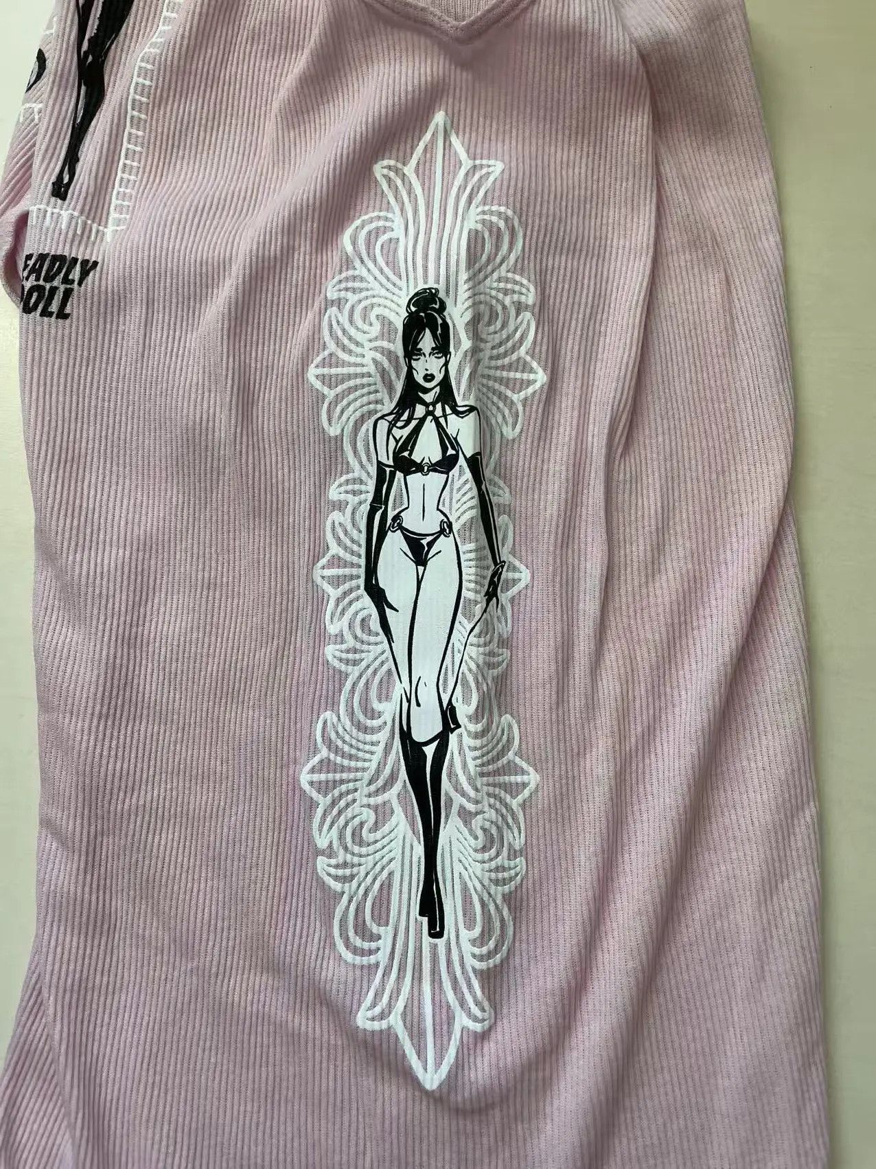 Chrome Hearts Chrome Hearts Deadly Doll Rib Art Basel Flora Pink Tank Top Size M / US 6-8 / IT 42-44 - 11 Thumbnail