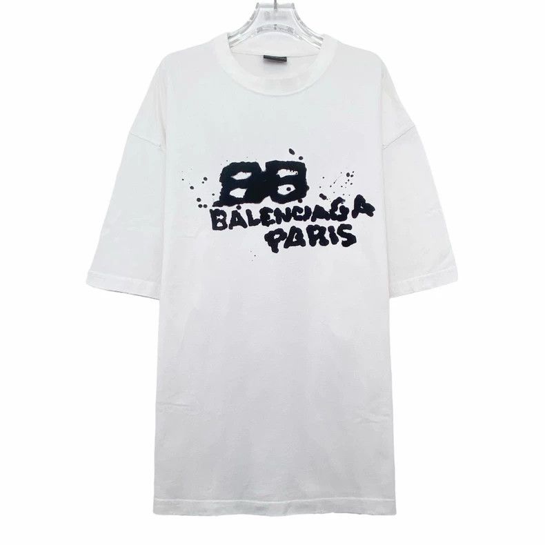Balenciaga Balenciaga Letter Printed Round Neck Short Sleeve T-Shirt Size US XL / EU 56 / 4 - 1 Thumbnail