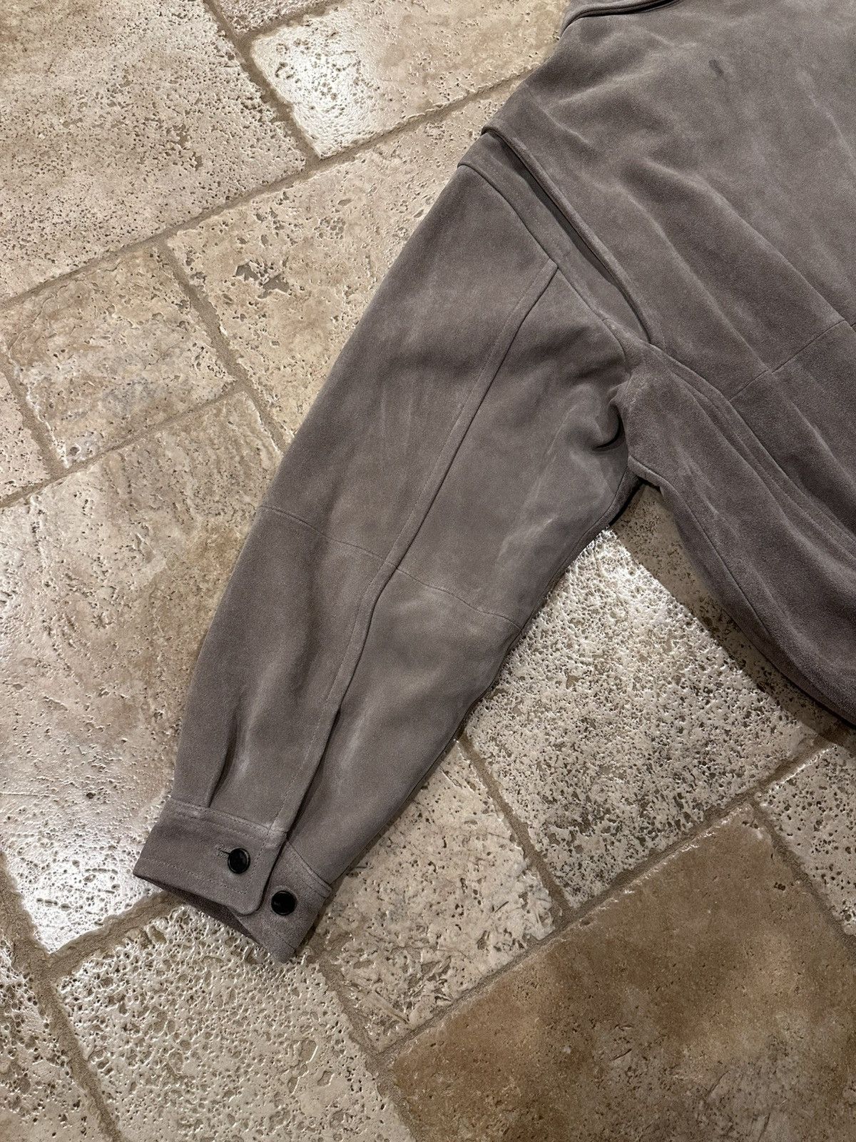 The Row The Row Ronan Suede Calfskin Leather Biege Bomber Jacket Size US M / EU 48-50 / 2 - 14 Thumbnail