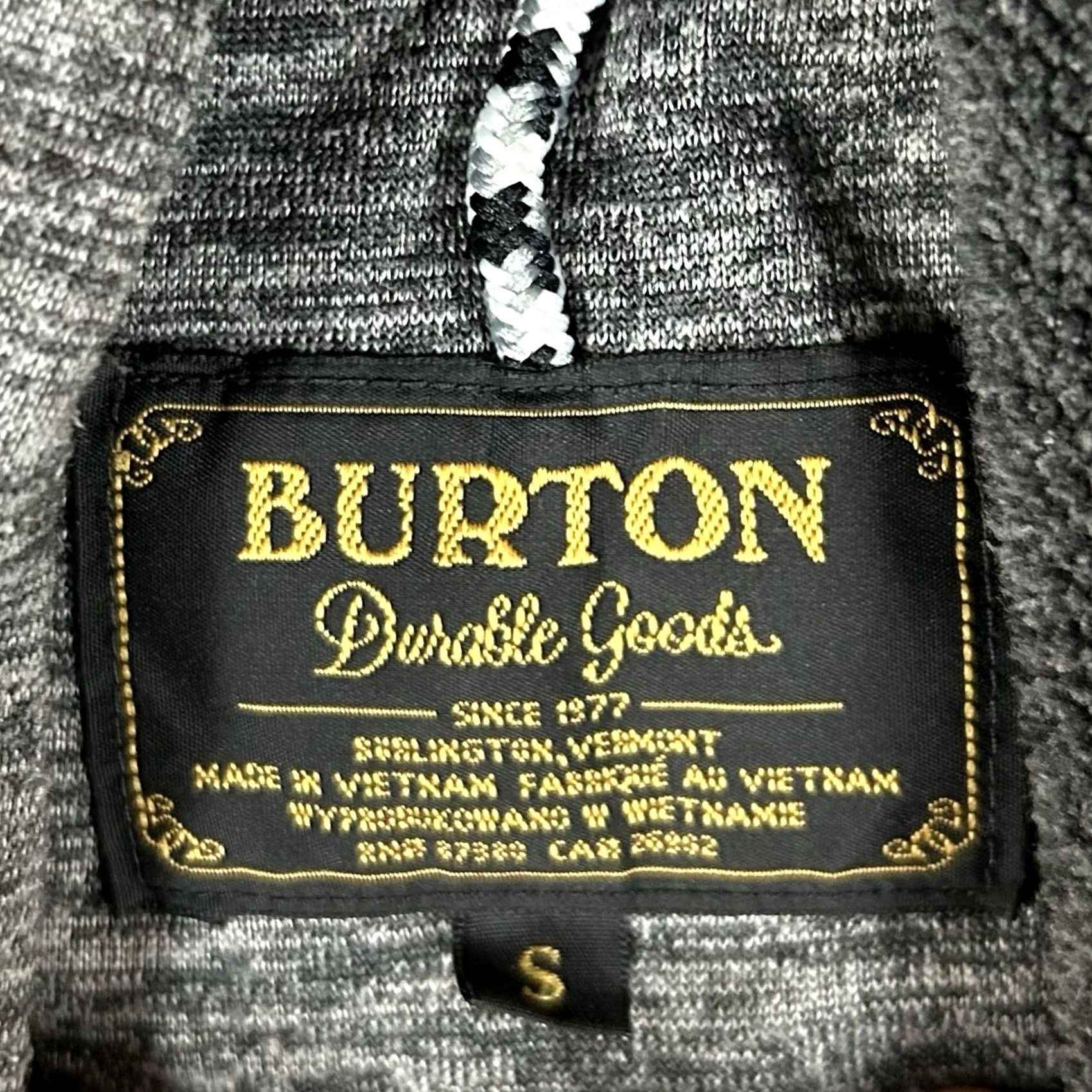 Burton Burton Hooded Pullover Hoodie Men’s Small Gray Polyester Graphic Print Top Size US S / EU 44-46 / 1 - 4 Thumbnail
