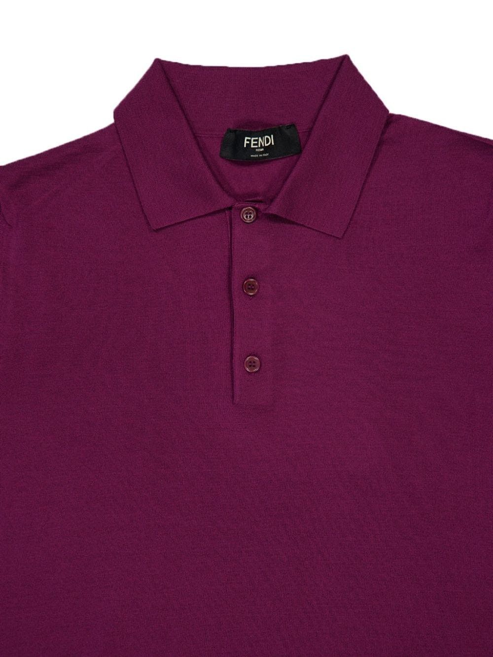 Fendi o1s1wg111025 Polo Shirt in Purple Size US L / EU 52-54 / 3 - 3 Thumbnail