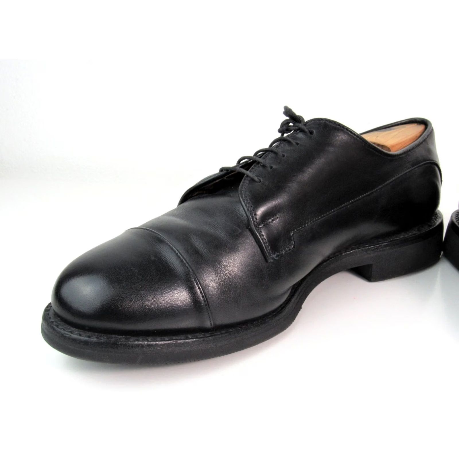 Allen Edmonds Allen Edmonds Bergland Black Leather Cap-Toe Lace-Up Oxford Shoes Mens Size 8.5D USA Size US 9 / EU 42 - 5 Thumbnail