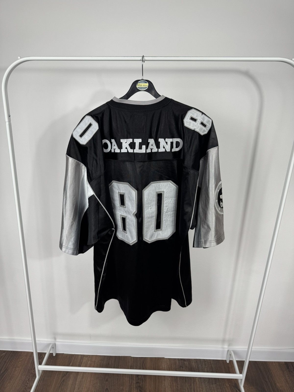 NFL Vintage Oakland Raiders Jersey 80 Black Silver NFL Style 2XL Size US XXL / EU 58 / 5 - 13 Thumbnail
