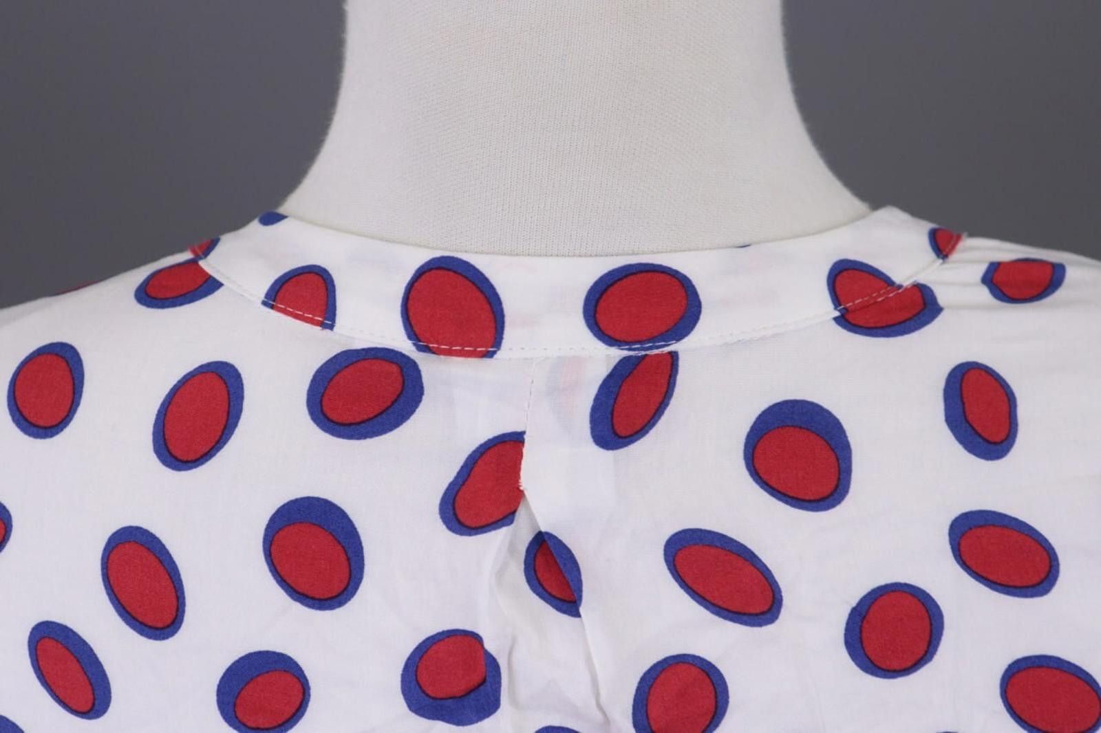 Designer Emily Van Den Bergh White Polka Dot Blouse Shirt Size 36 / S Size L / US 10 / IT 46 - 9 Thumbnail