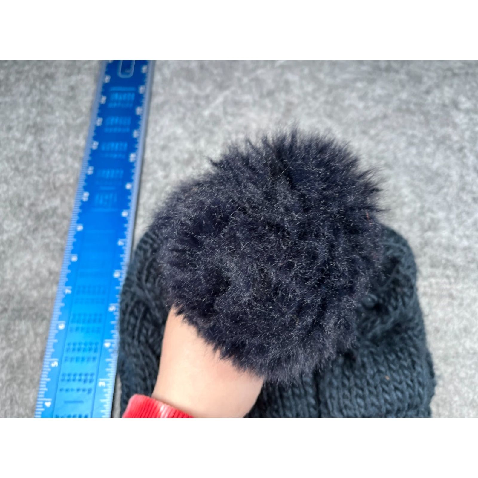 Steve Madden Steve Madden Beanie Women One Size Blue Knit Acrylic Polyester Lined Pom Ski Hat/Cap Screen Logo Accessories Clothing Size ONE SIZE - 4 Thumbnail