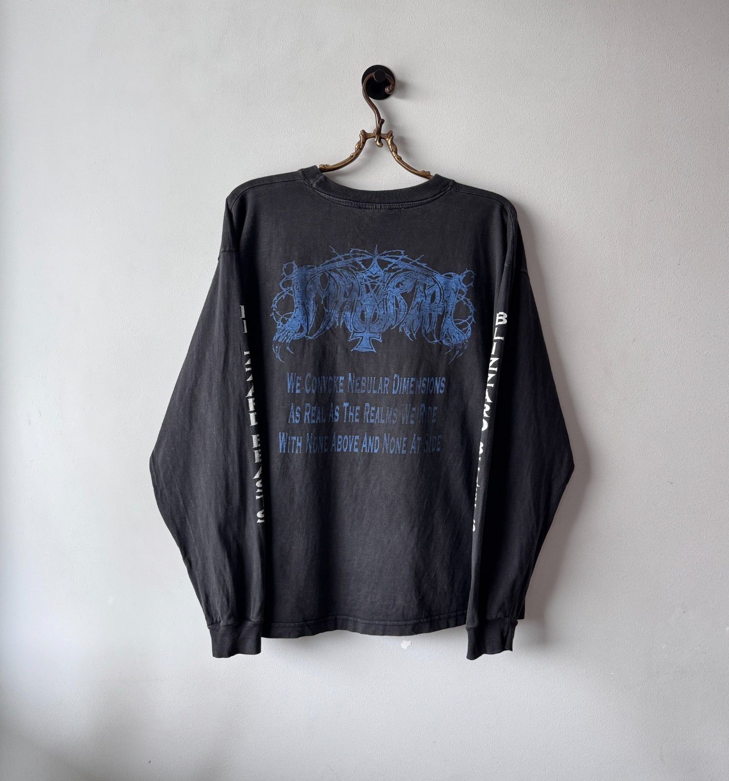 Vintage Immortal Blizzard Beasts 1990s Metal Band Faded Trashed Size US XL / EU 56 / 4 - 15 Thumbnail
