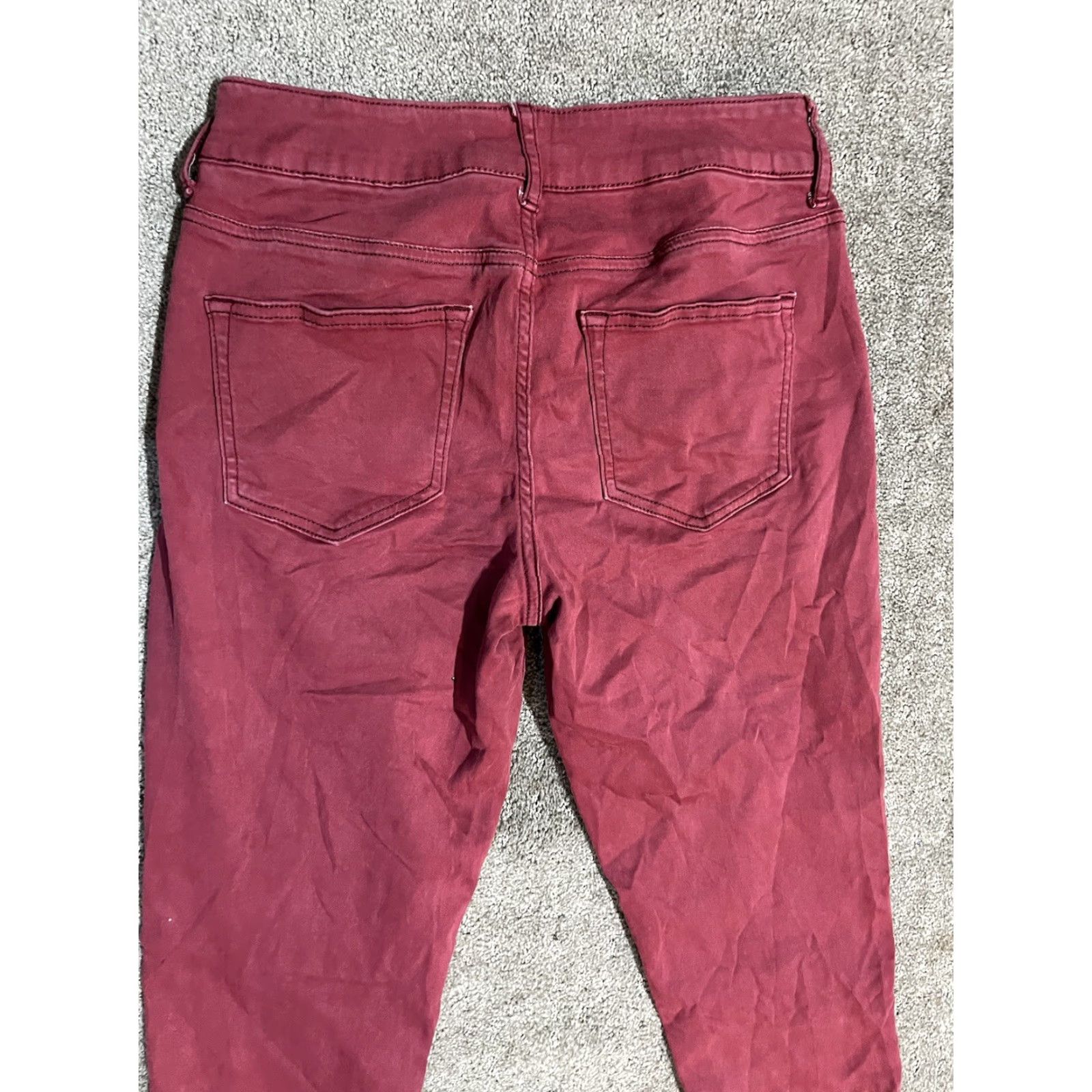 Vintage VINTAGE Maurices Women Jeans Jegging Low Rise Dark Red Size S Stretch Skinny Women Size 28" / US 6 / IT 42 - 4 Thumbnail