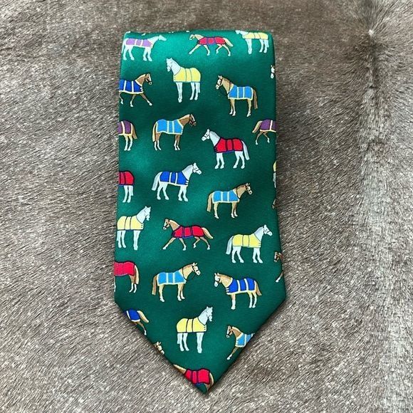Vintage Alynn Neckwear 'Horse Blanket' Silk Tie Size ONE SIZE - 1 Thumbnail