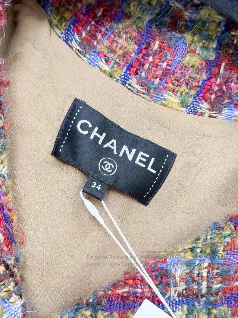Chanel Chanel Tweed plaid woven long-sleeved jacket Size XXS / US 00 / IT 34 - 5 Thumbnail