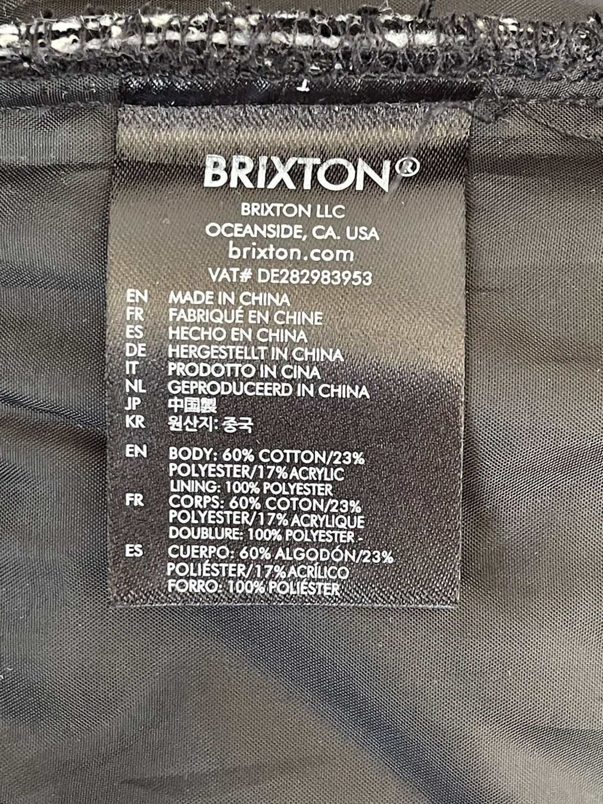 Brixton Brixton Cass Canvas Collar Striped Quilted Jacket Black Grey Size US M / EU 48-50 / 2 - 15 Thumbnail
