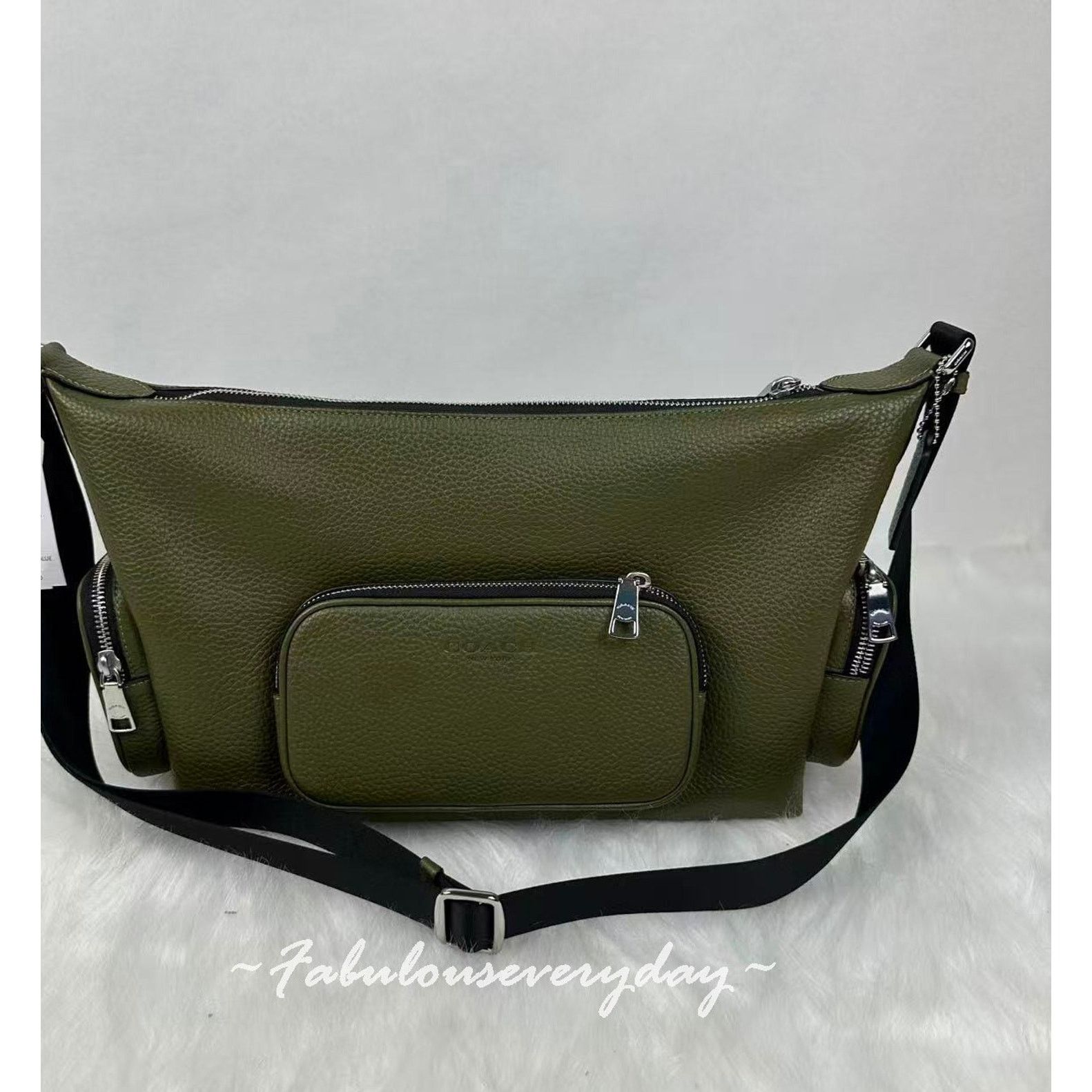 Coach Coach Men's Finn Crossbody Bag Pockets Leather/Olive CCG15 Size ONE SIZE - 1 Thumbnail