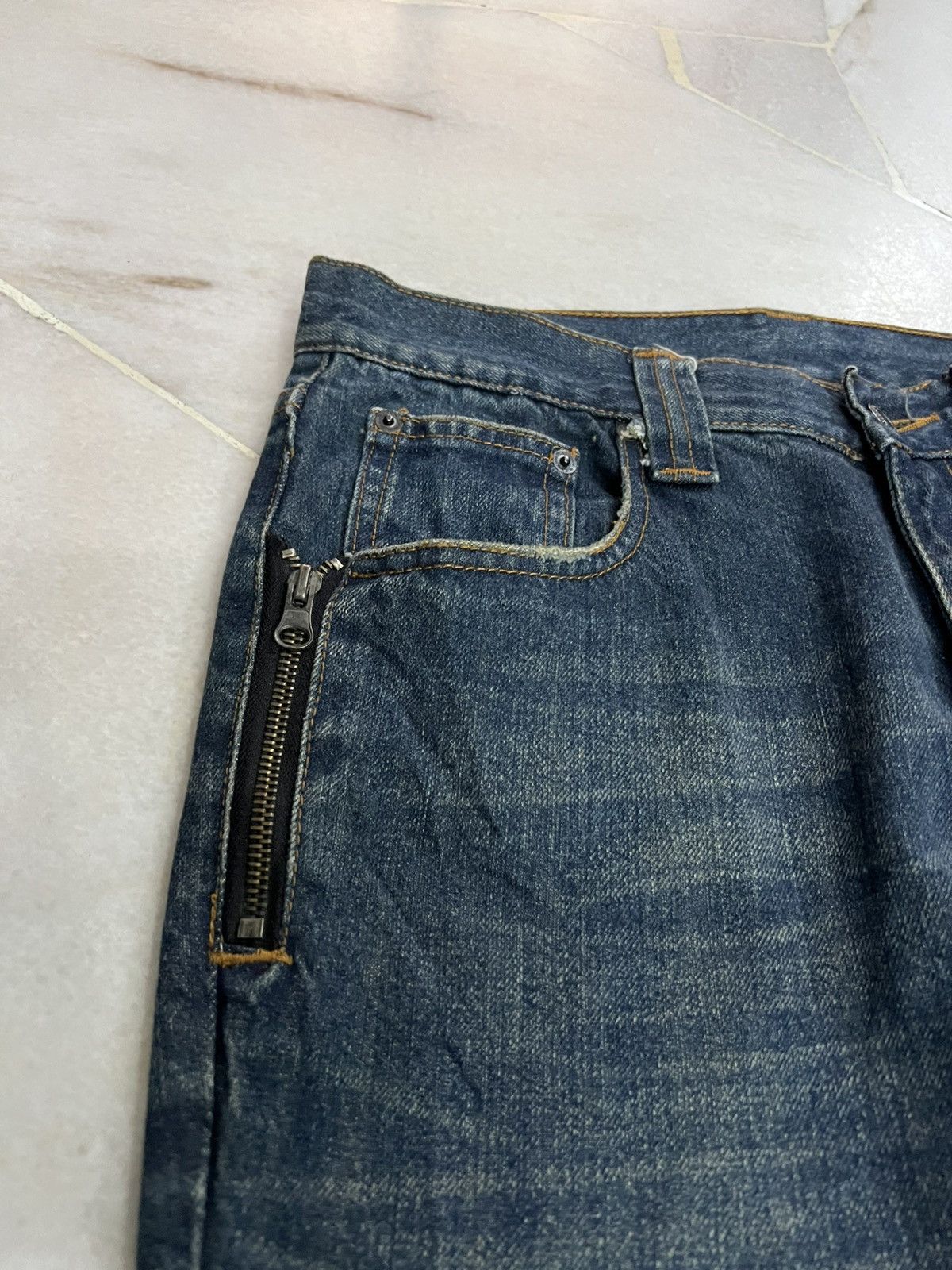 If Six Was Nine × Japanese Brand × Seditionaries 🌈90s style m.f.editorial Flare Mud Wash Jean Japan Size US 31 - 12 Thumbnail