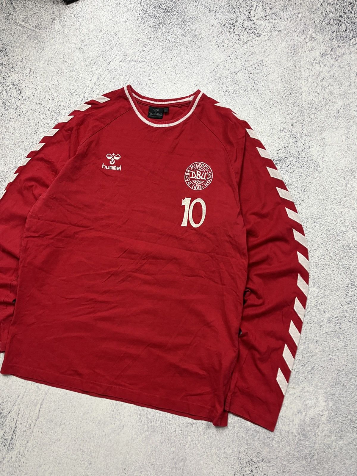 Adidas Denmark Hummel #10 Eriksen Training Longsleeve Jersey Shirt Size US M / EU 48-50 / 2 - 3 Thumbnail