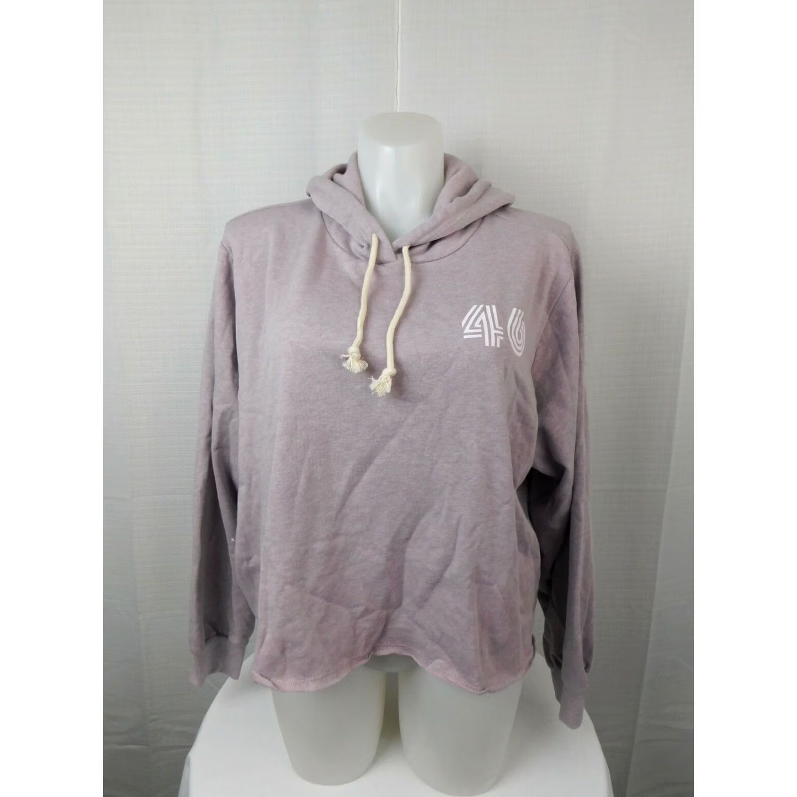 Soffe Soffe Hoodie Women's 3X Cup Vintage? No — Chalk Purple Soffe Curve Plus Size Cropped Hoodie 3X Purple Solid Hooded Crop Knit Moisture? Size XXL / US 16-18 / IT 52-54 - 4 Thumbnail