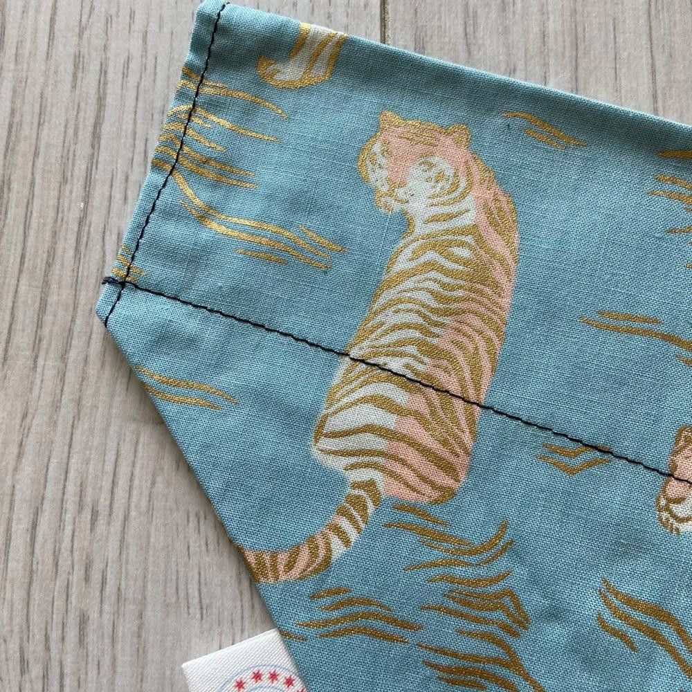 Designer Chicago Dog Co. Blue Tiger Dog Bandana Size ONE SIZE - 3 Thumbnail