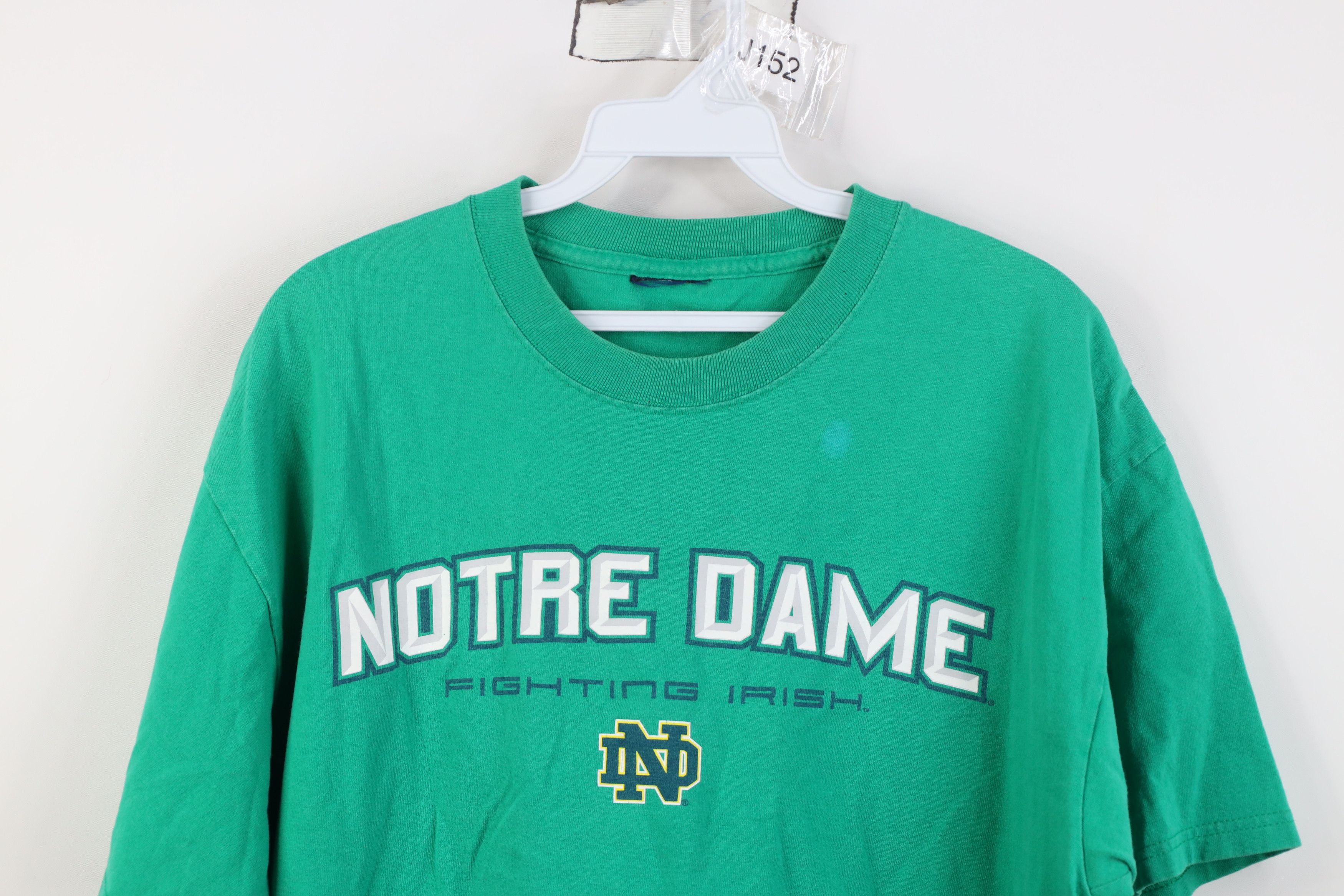Vintage Vintage 90s Y2K Notre Dame University Short Sleeve T-Shirt Size US L / EU 52-54 / 3 - 2 Thumbnail