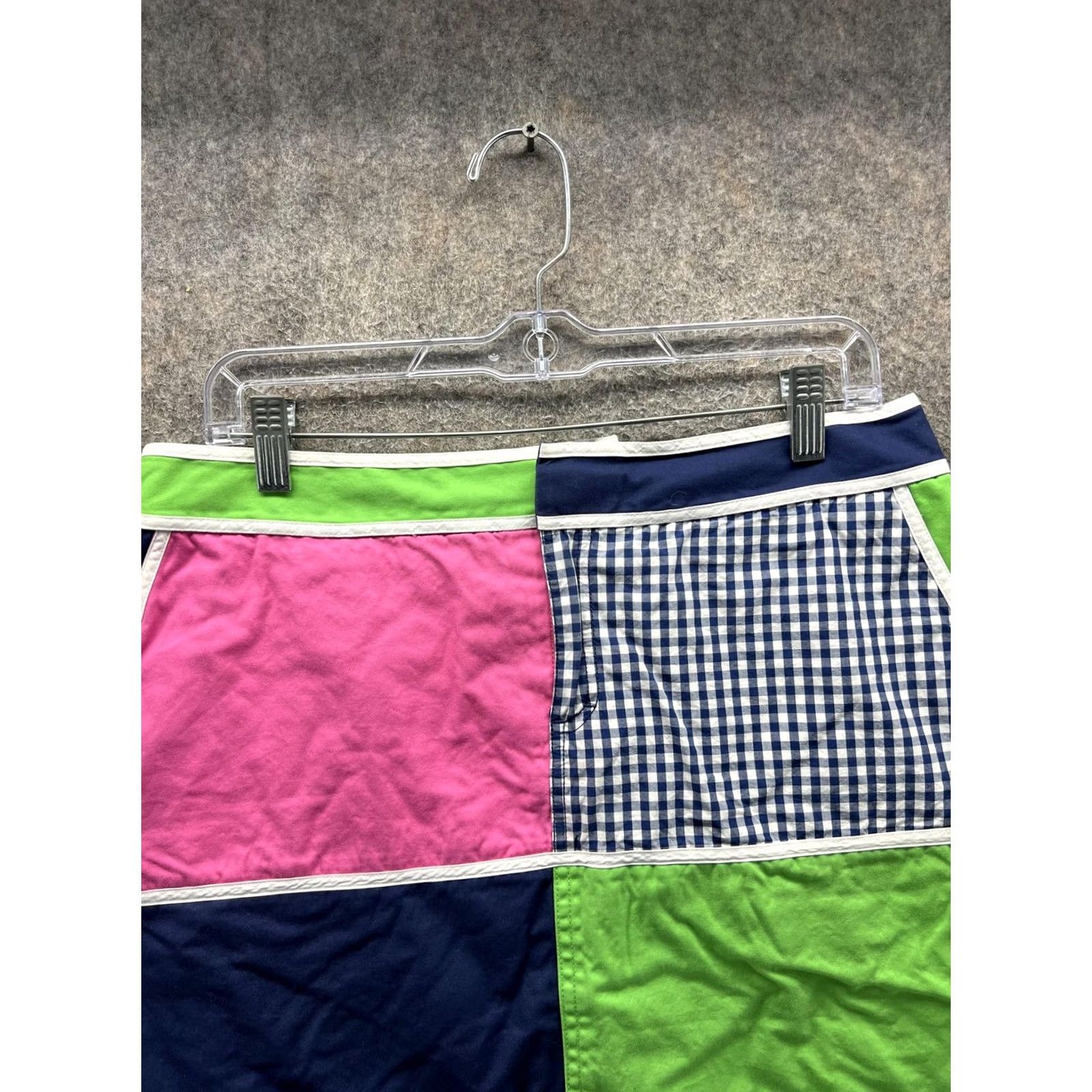 Lilly Pulitzer Lilly Pulitzer Skirt Womens 8 Multicolor Patchwork Gingham Mini Lined Pockets Size 30" / US 8 / IT 44 - 7 Thumbnail