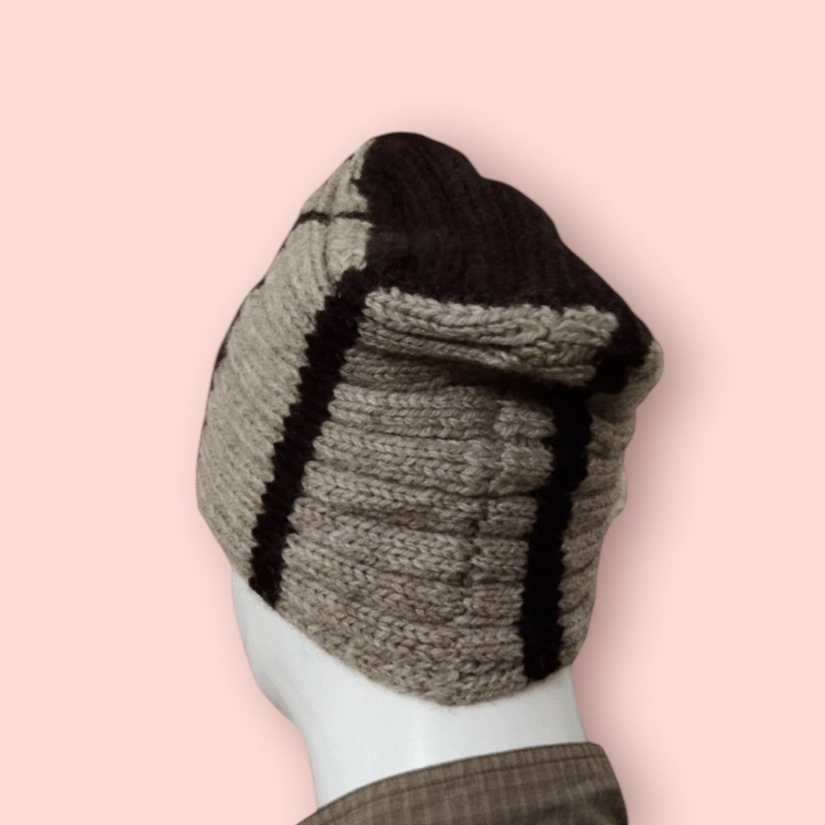 Japanese Brand VERSATILE ROLLED KNITTED WOOL BEANIE HAT Size ONE SIZE - 6 Thumbnail