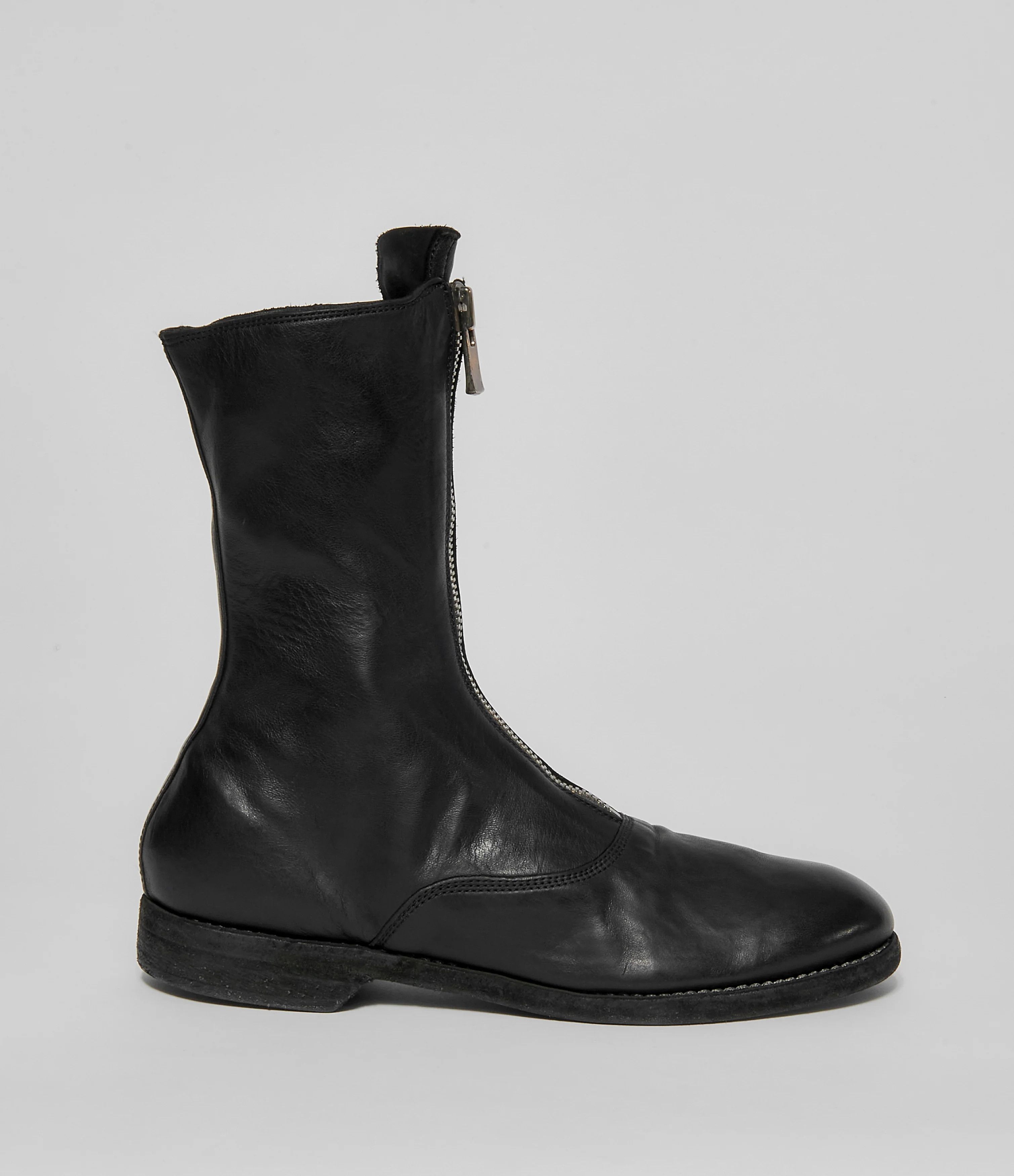 Guidi o1s22i1n1024 Zip Leather Ankle Boots in Black Size US 6 / IT 36 - 1 Thumbnail