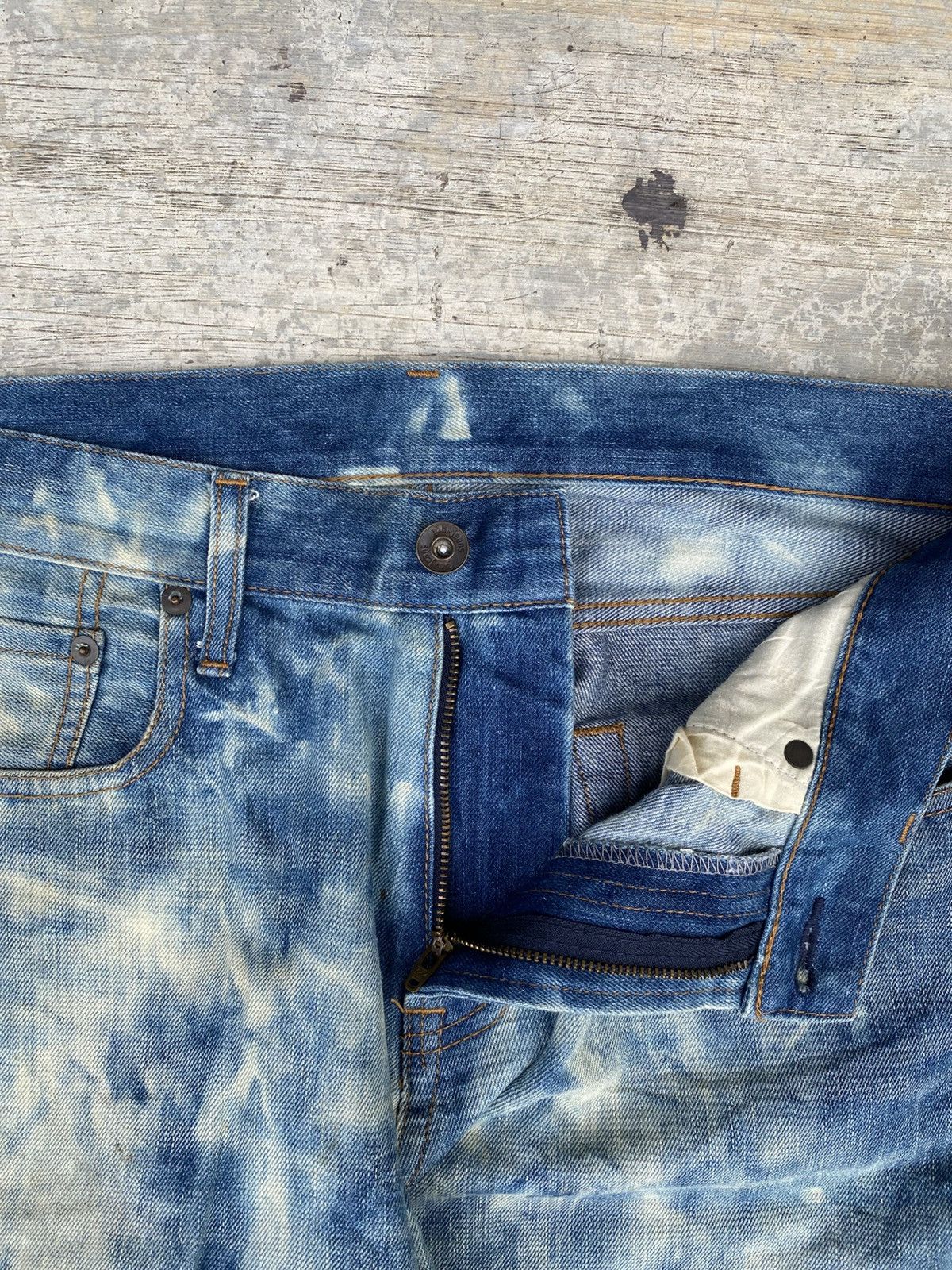 GU Japanese brand GU bleached baggy pants Size US 33 - 3 Thumbnail