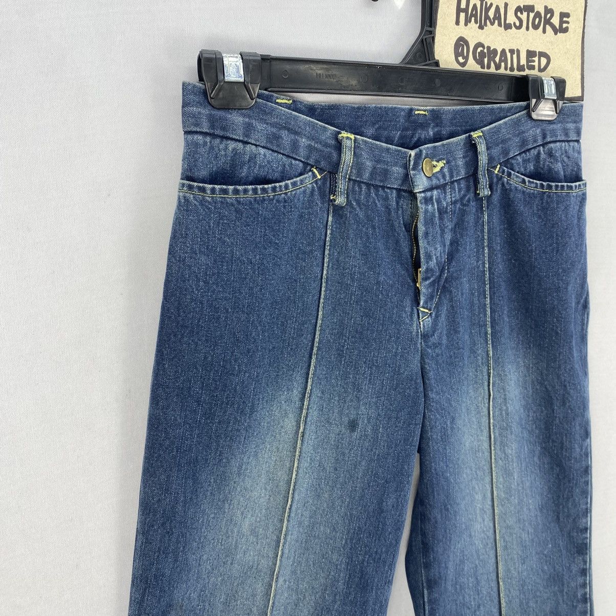 Japanese Brand Vntage 90s ET BOITE Blue Way Denim Bootcut Bell Buttom Jeans Size 27" / US 4 / IT 40 - 2 Thumbnail