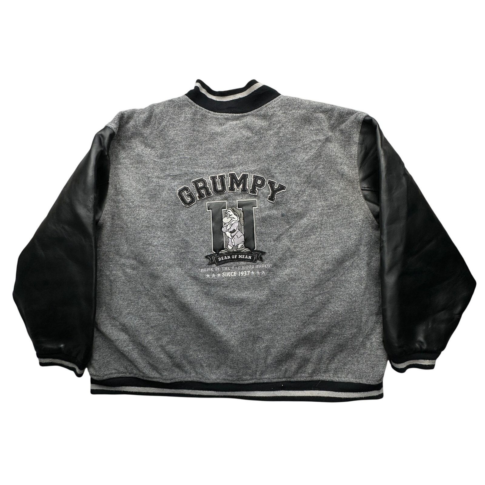 Disney Disney Grumpy U Wool Blend Varsity Jacket XXL Faux Leather Size US XXL / EU 58 / 5 - 1 Thumbnail