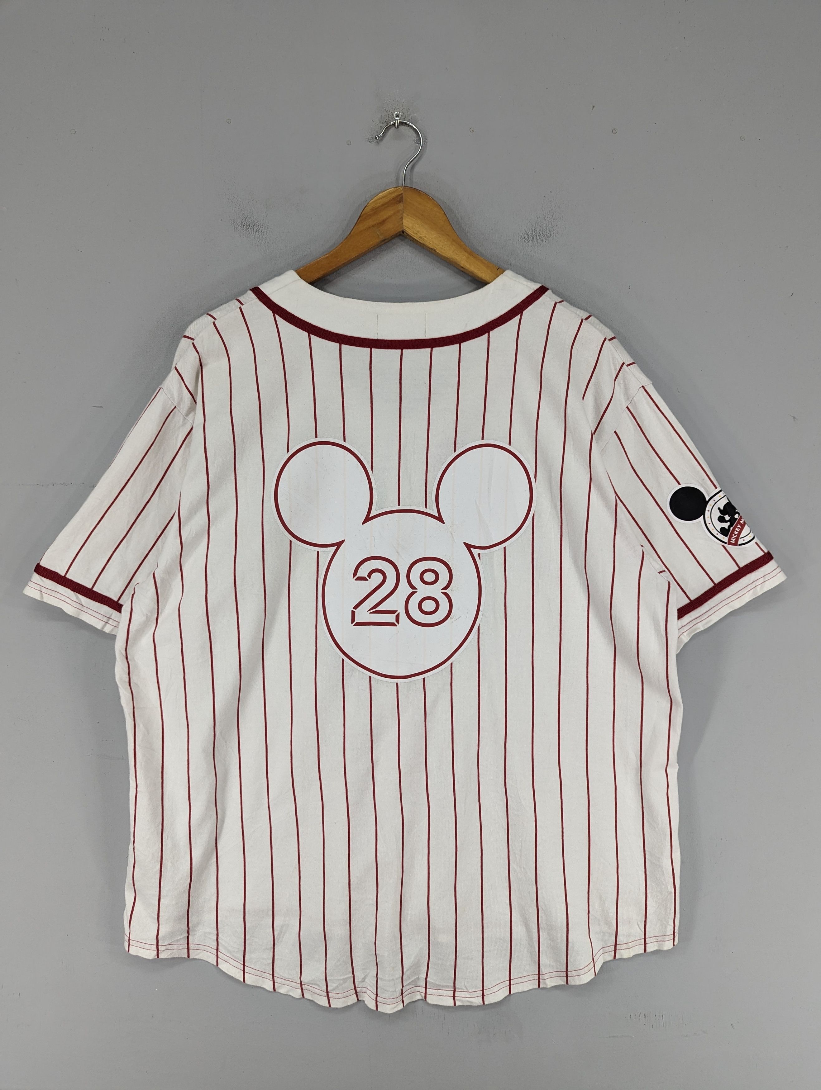Disney × Mickey Mouse 🔥RARE🔥Mickey Mouse Baseball Button Ups Shirts Size US M / EU 48-50 / 2 - 9 Thumbnail