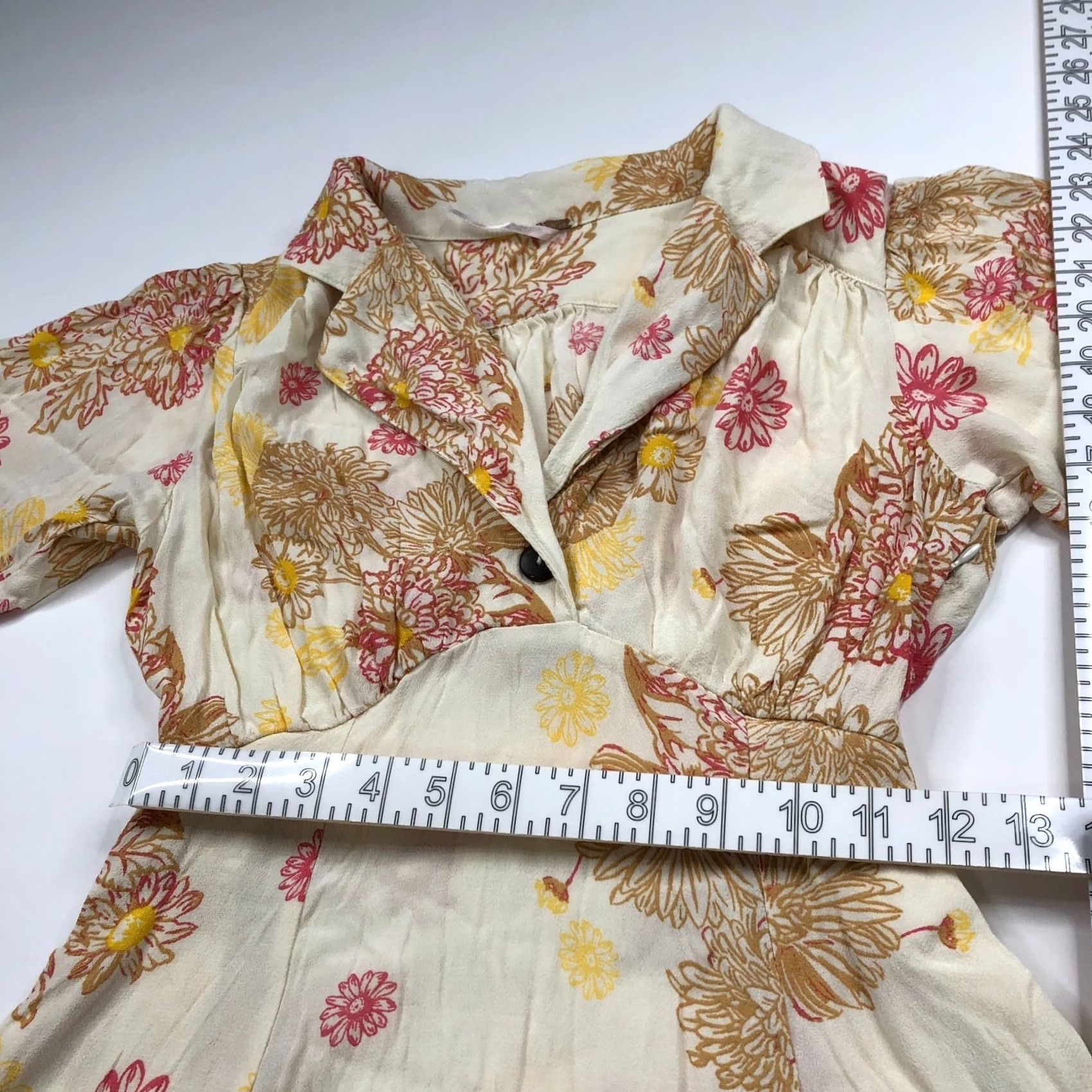 Free People Free People XS A-Line Viscose The Neck Collared Women's Mini Dress Yellow MINT Size XS / US 0-2 / IT 36-38 - 6 Thumbnail