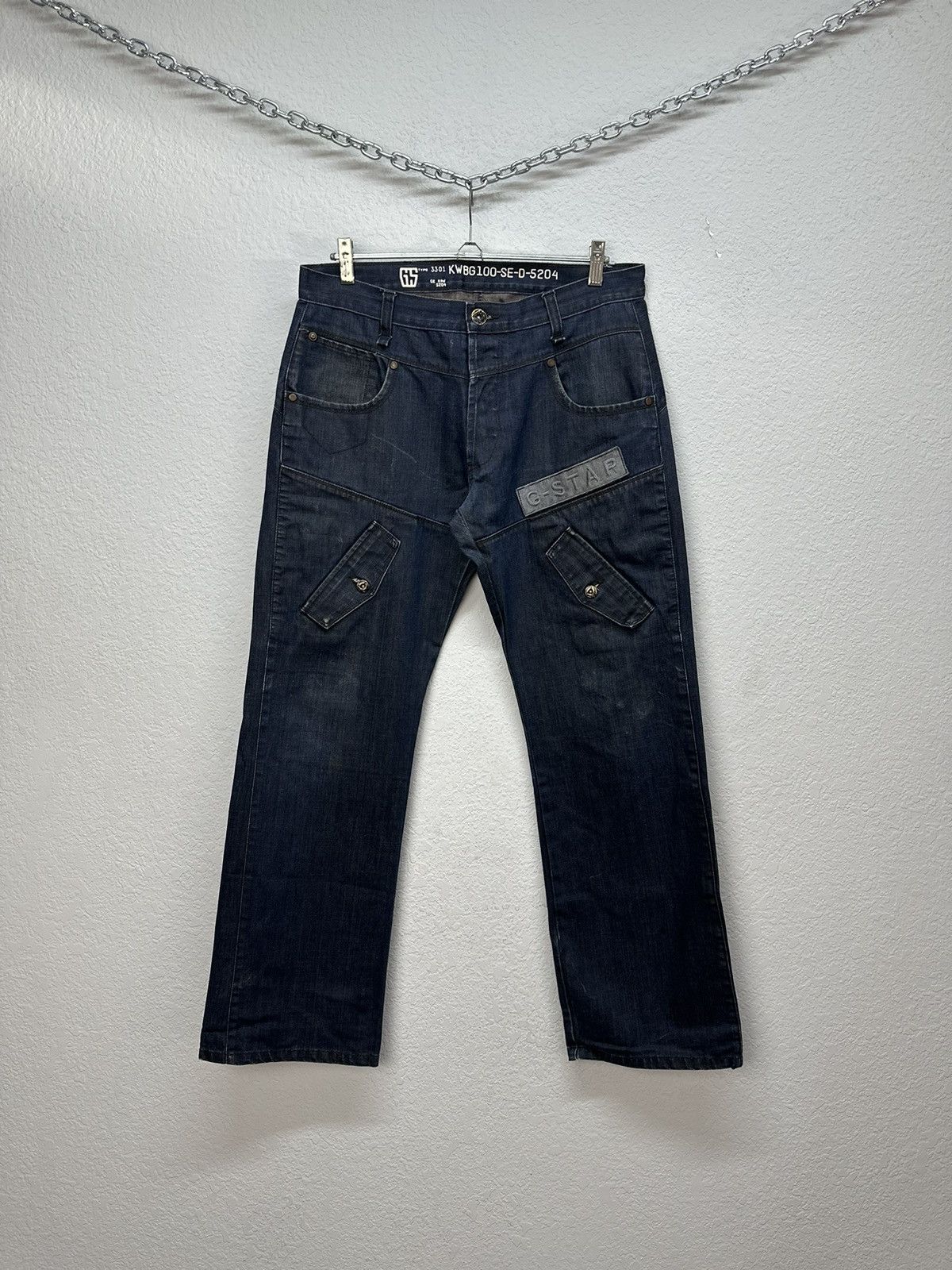G-Star Vintage cargo denim distressed rare G-star style jeans pants Size US 34 / EU 50 - 2 Thumbnail