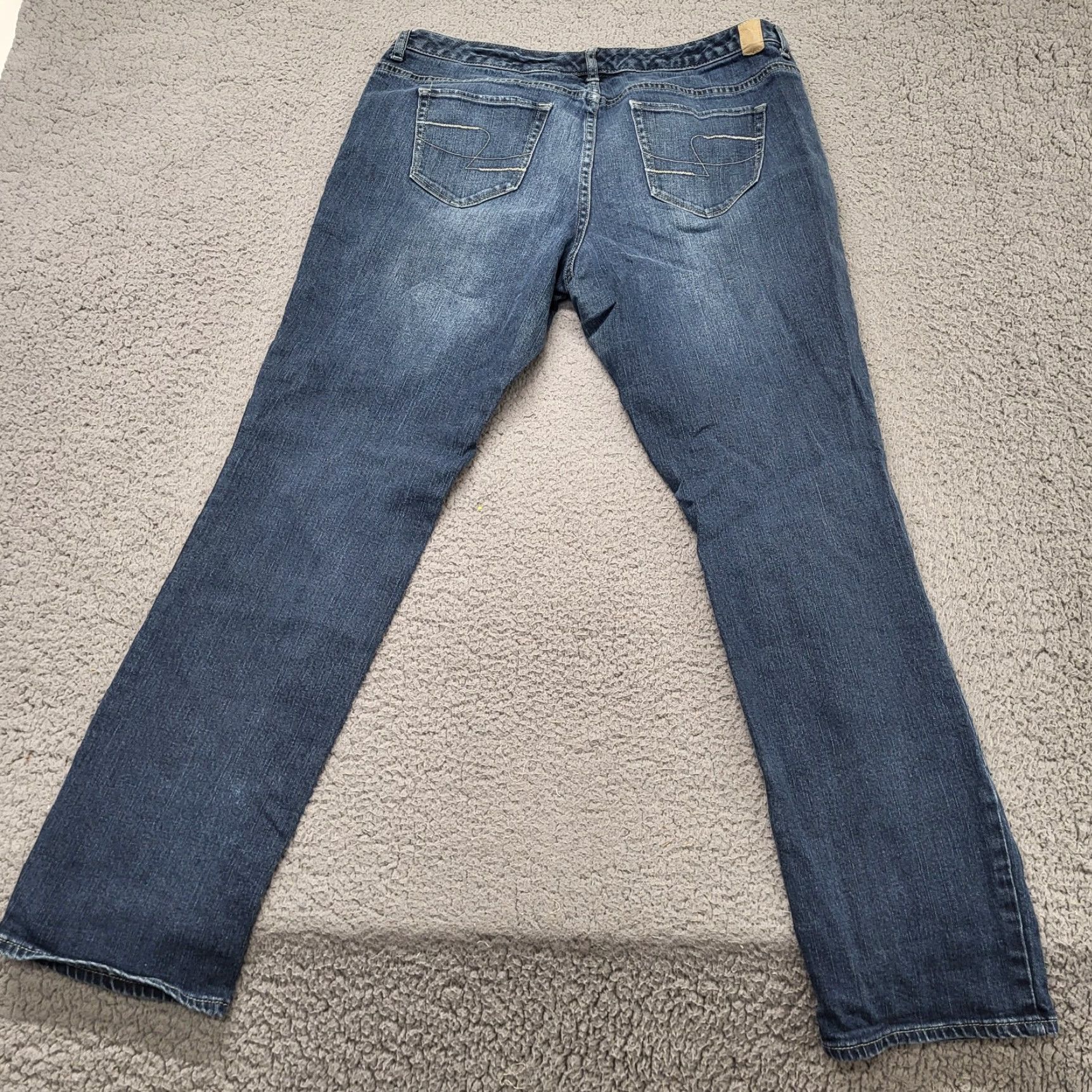 Vintage Maurices Alayna Skinny Jeans Womens 13/14 Regular Blue Denim 36x31 Belt Loops 5-Pocket Design Logo Zipper Button Size 34" / US 12 / IT 48 - 3 Thumbnail