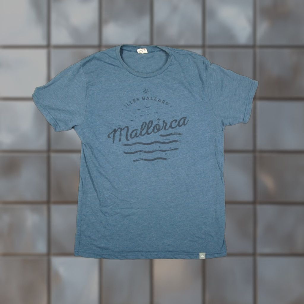 Vintage Typographia Mens Blue Mallorca Graphic T-Shirt Old? Size US M / EU 48-50 / 2 - 1 Thumbnail