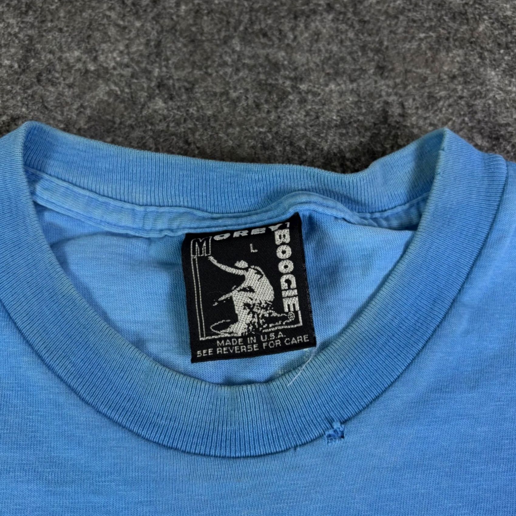 Vintage VINTAGE Morey Boogie T Shirt Blue Single Stitch Large USA Mopar Performance Mens Size US L / EU 52-54 / 3 - 5 Thumbnail