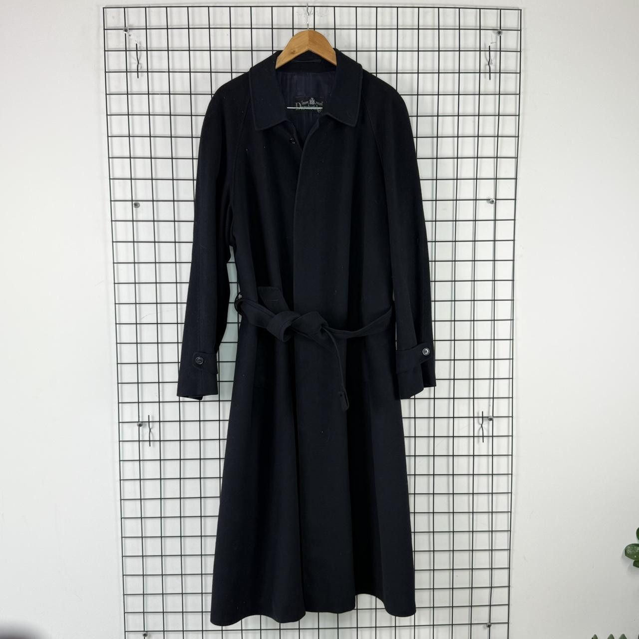 Vintage Vintage Oversize Wool Cashmere Coat Black Lana Wool Size US L / EU 52-54 / 3 - 3 Thumbnail